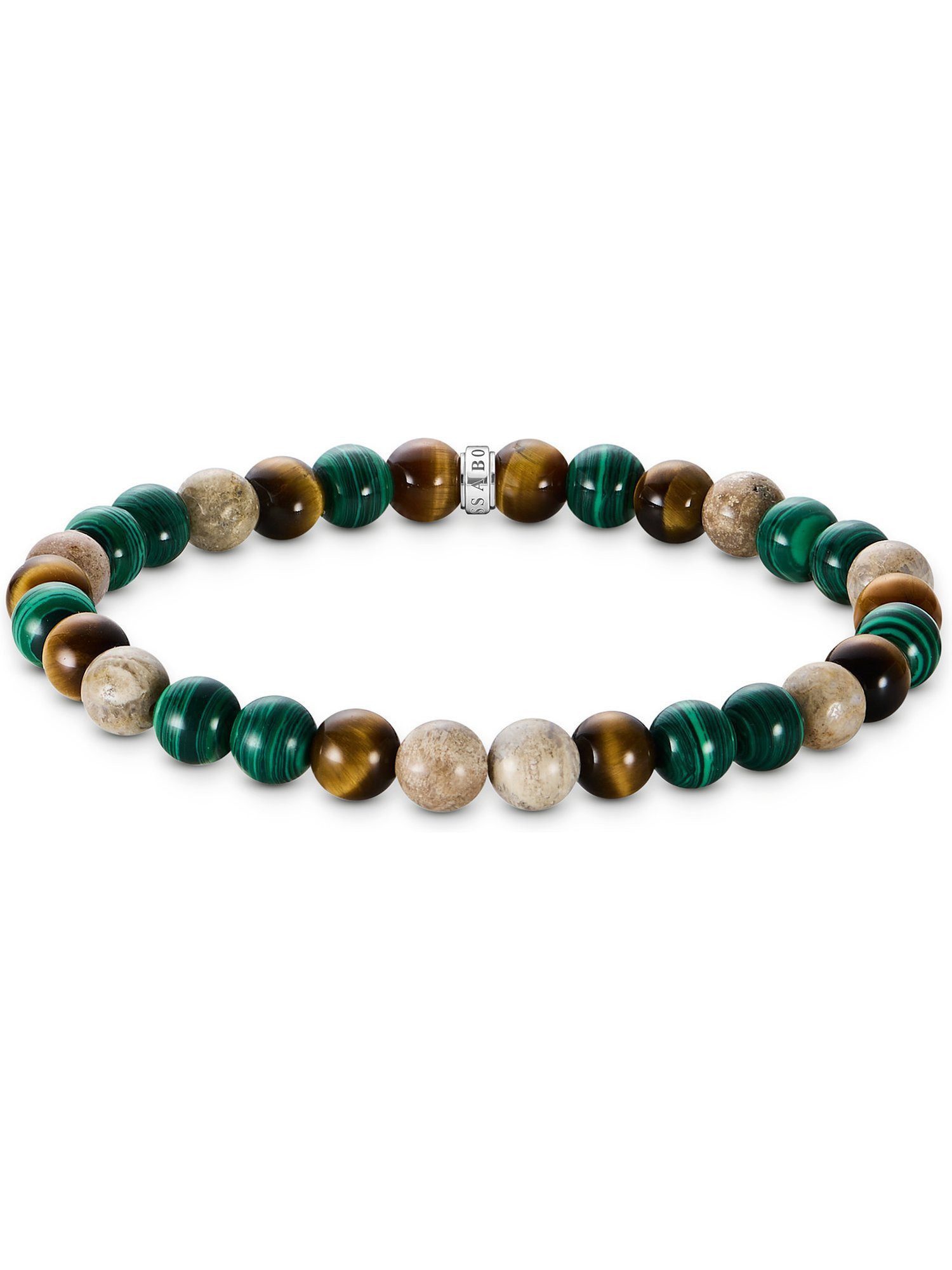 THOMAS SABO Silberarmband Thomas Sabo Unisex-Armband 925er Silber Malachit, Modern