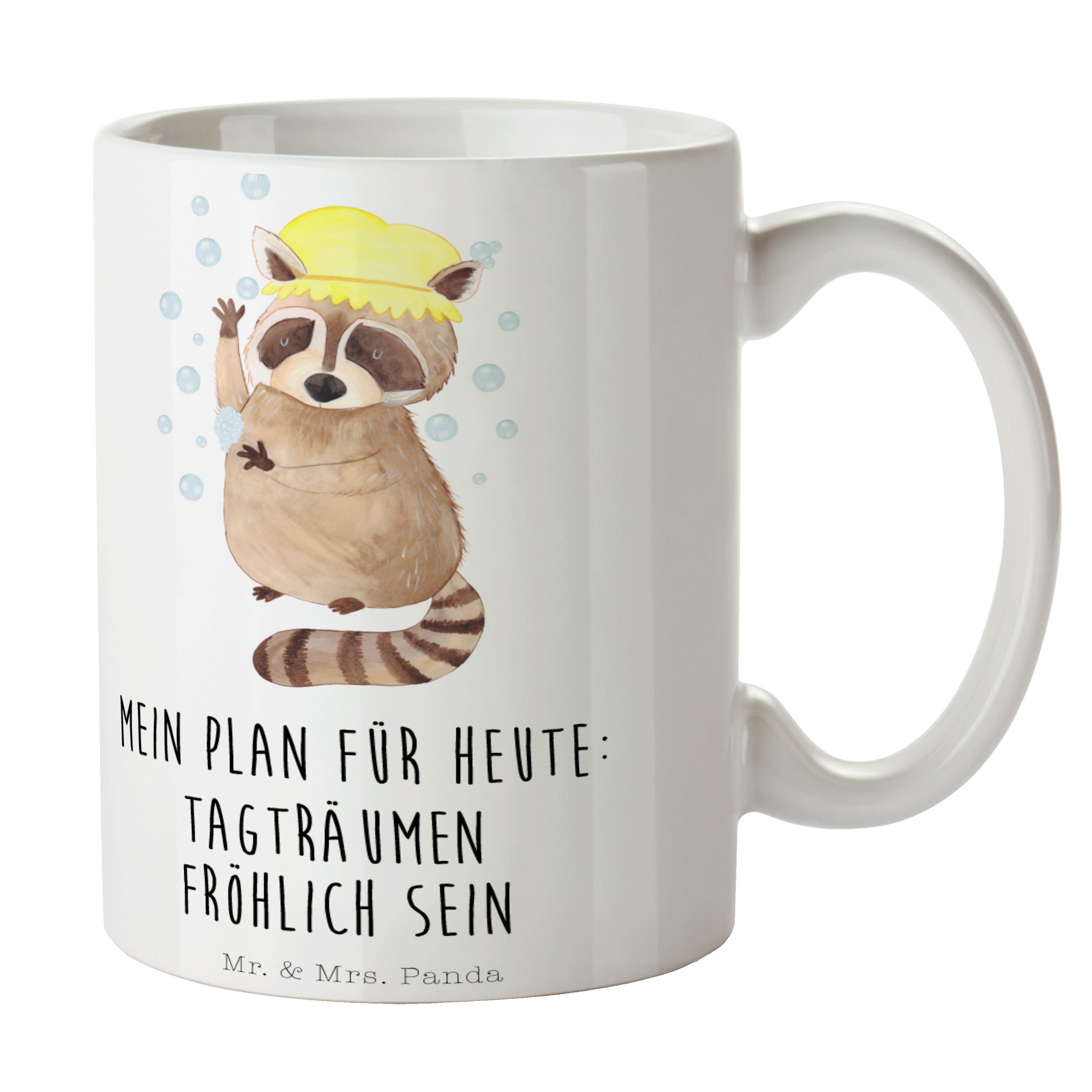 Becher, Waschbär Tasse, - Tiermotive, Keramik & Tasse Keramikta, Geschenk, - Mr. Weiß Büro Panda Mrs.