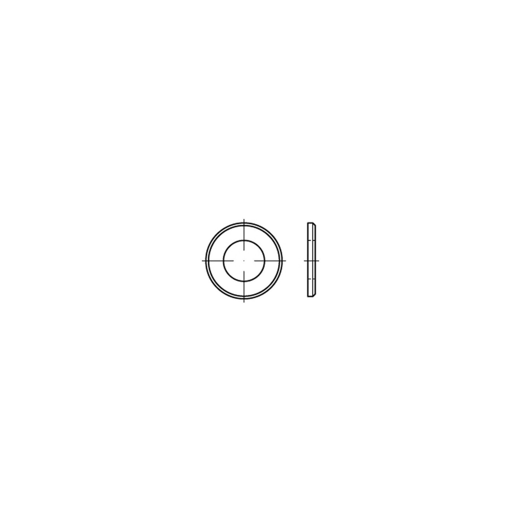 Contorion Unterlegscheibe ISO 7090 Flache Scheibe Stahl 30mm (31x56x4) galvanisch verzinkt mit