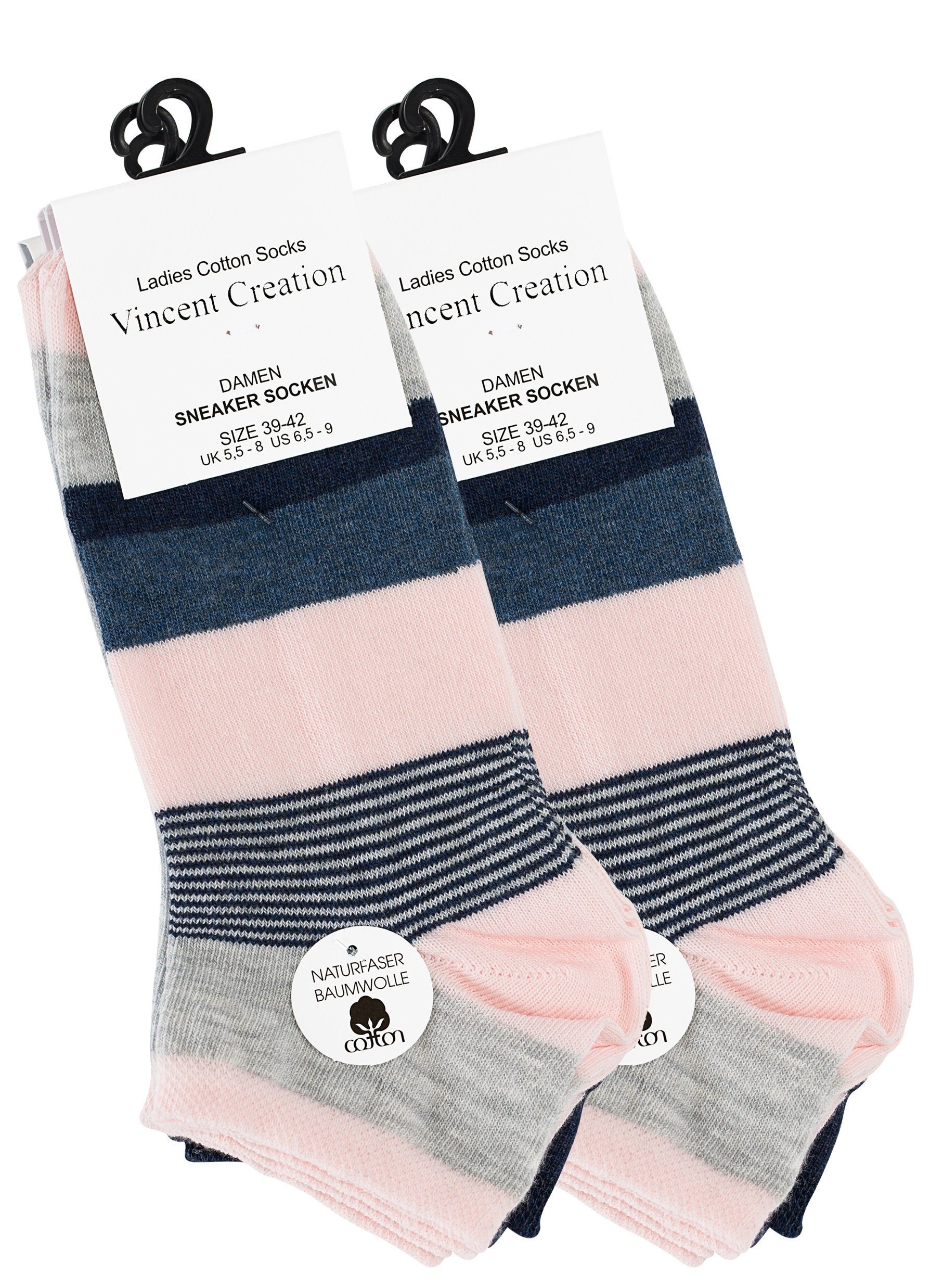 Vincent Creation® Sneakersocken (8-Paar) in angenehmer Baumwollqualität