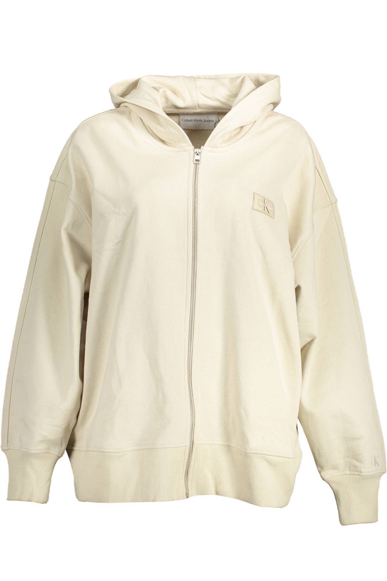 Calvin Klein Jeans Sweatshirt Damenkapuzenpullover Beige aus 100% Recycelter
