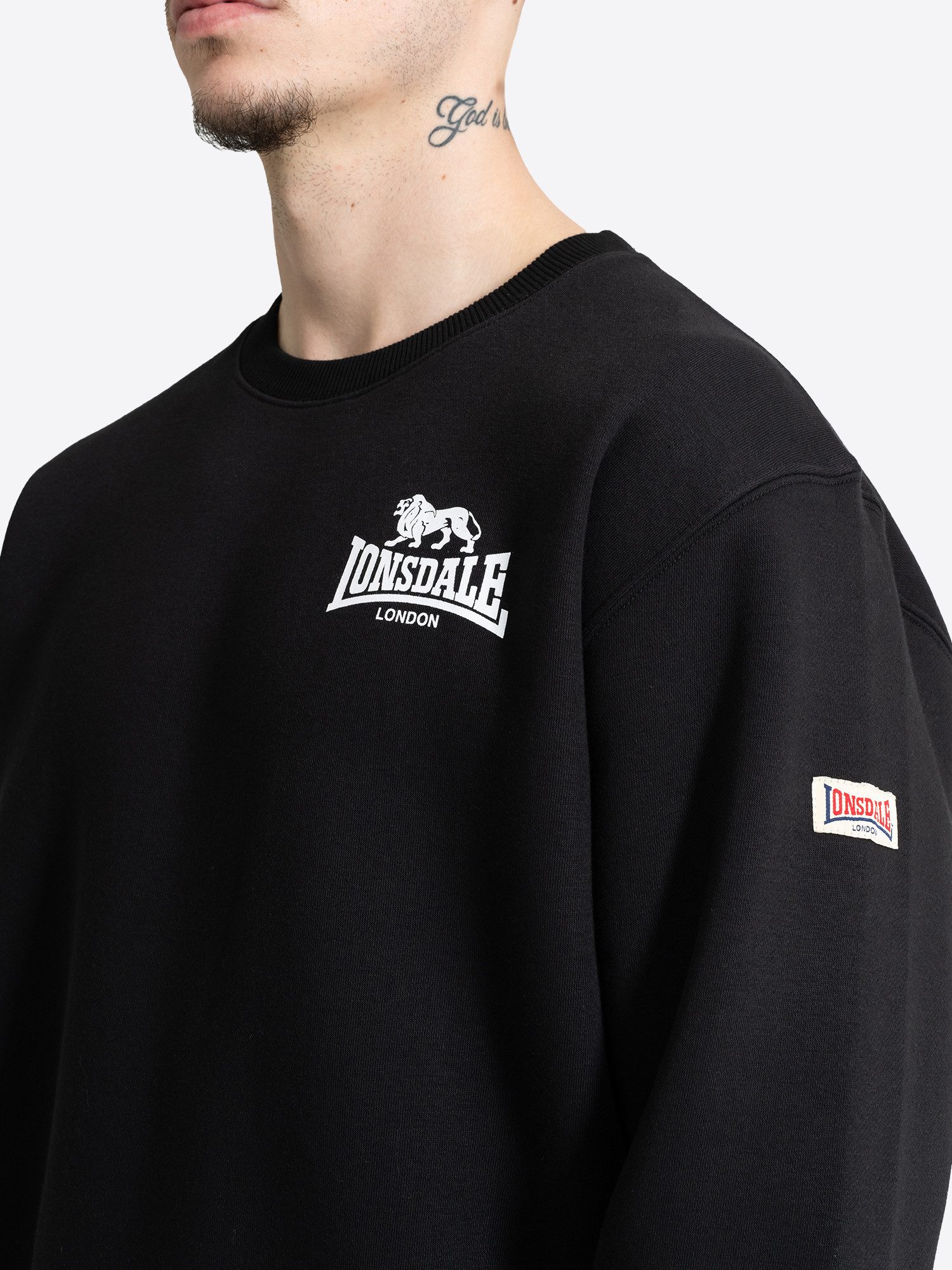 Lonsdale Sweatshirt HAIGHTON aus Baumwolle und Polyester, erhältlich in den Größen S bis XXXL