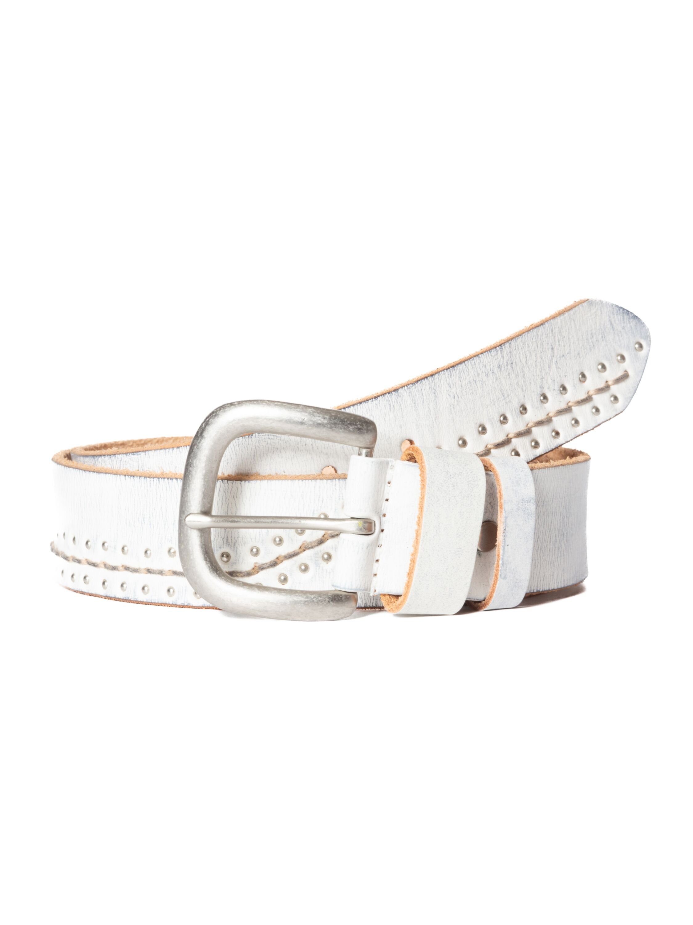 BA98-Cologne Ledergürtel 4 cm breit, mit Nieten