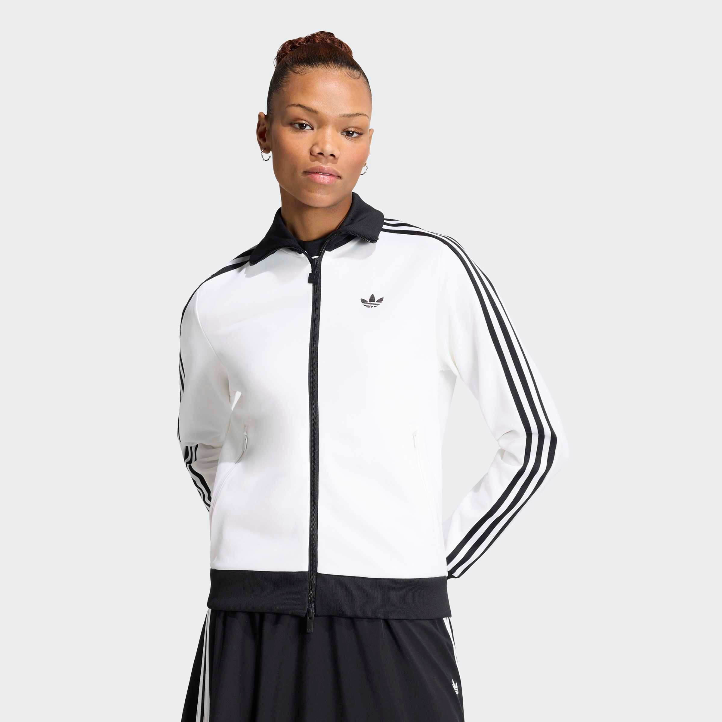 adidas Originals Trainingsjacke CLASSIC TRACK für Erwachsene, mit Reißverschluss, aus Baumwolle
