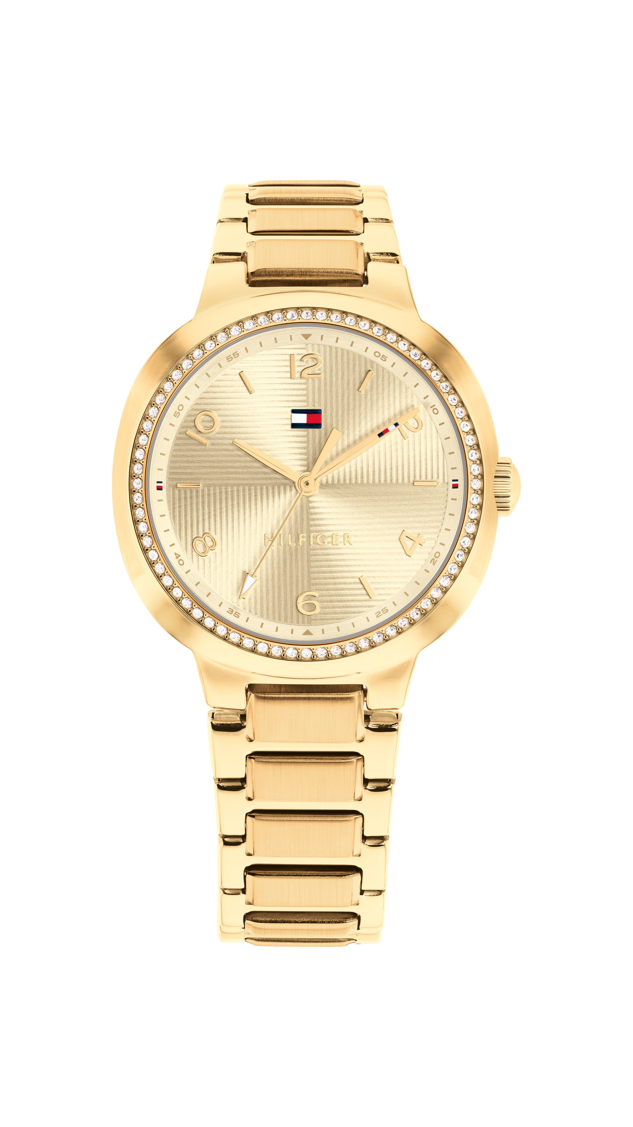 Tommy Hilfiger Quarzuhr SAVANNAH 1782900, Armbanduhr, Damenuhr, Edelstahlarmband, analog, Glassteine