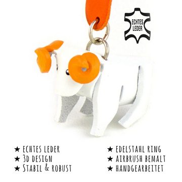 Monkimau Schlüsselanhänger Schaf Schlüsselanhänger Leder Tier Figur (Packung)