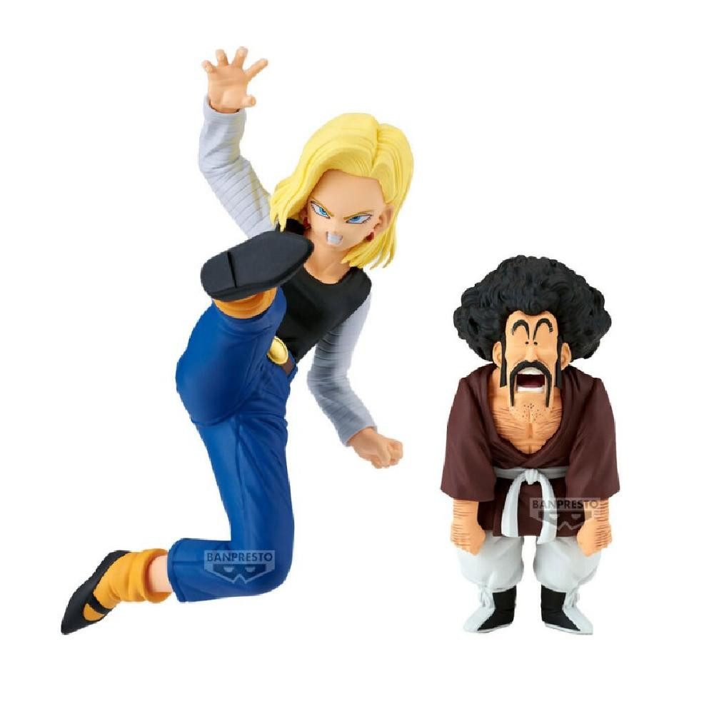 Banpresto Sammelfigur Dragon Ball Z Match Makers Android 18 & Mr. Satan set 2 figures 11-8cm
