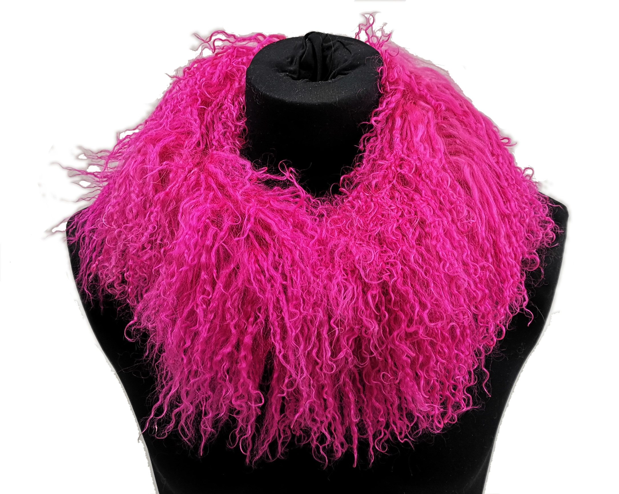 Reissner Lammfelle Schal Tibet Lammfell Kurz Schal BOA Kragen 75cm