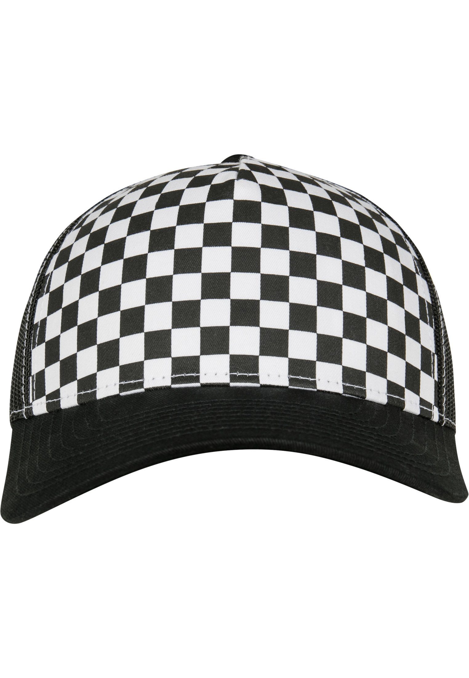 Trucker Cap Retro Checkerboard black/white Flexfit Flex Trucker