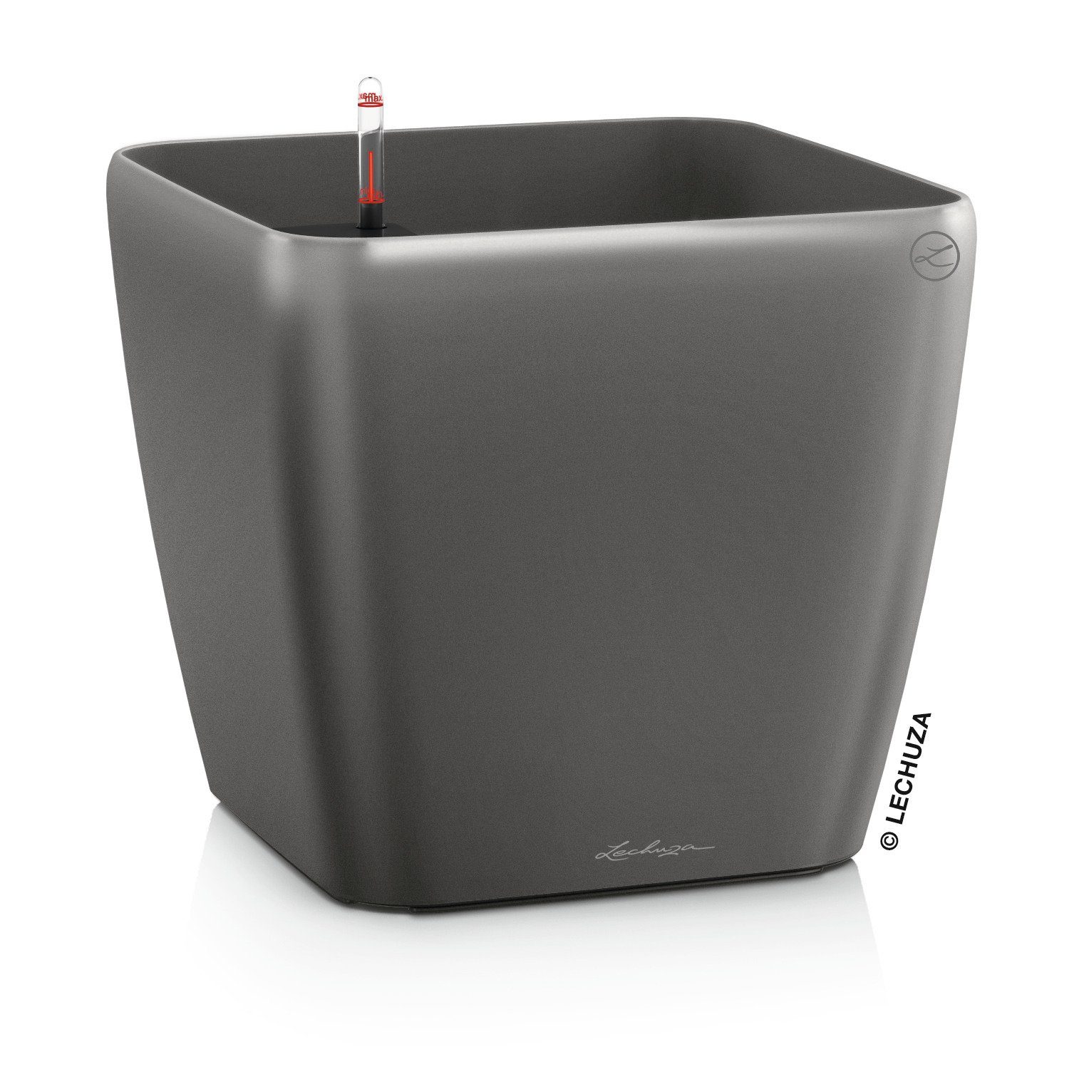 Blumentopf Quadro LS 50 - anthrazit metallic, AIO Komplettset