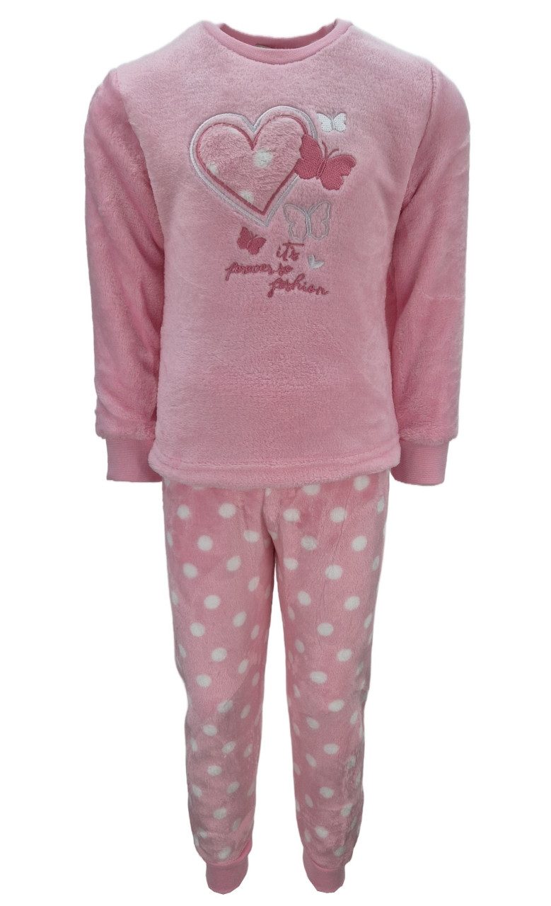 Schlafanzug Frotee Pyjama Zweiteiler warmer Schlafanzug Hausanzug MH2022