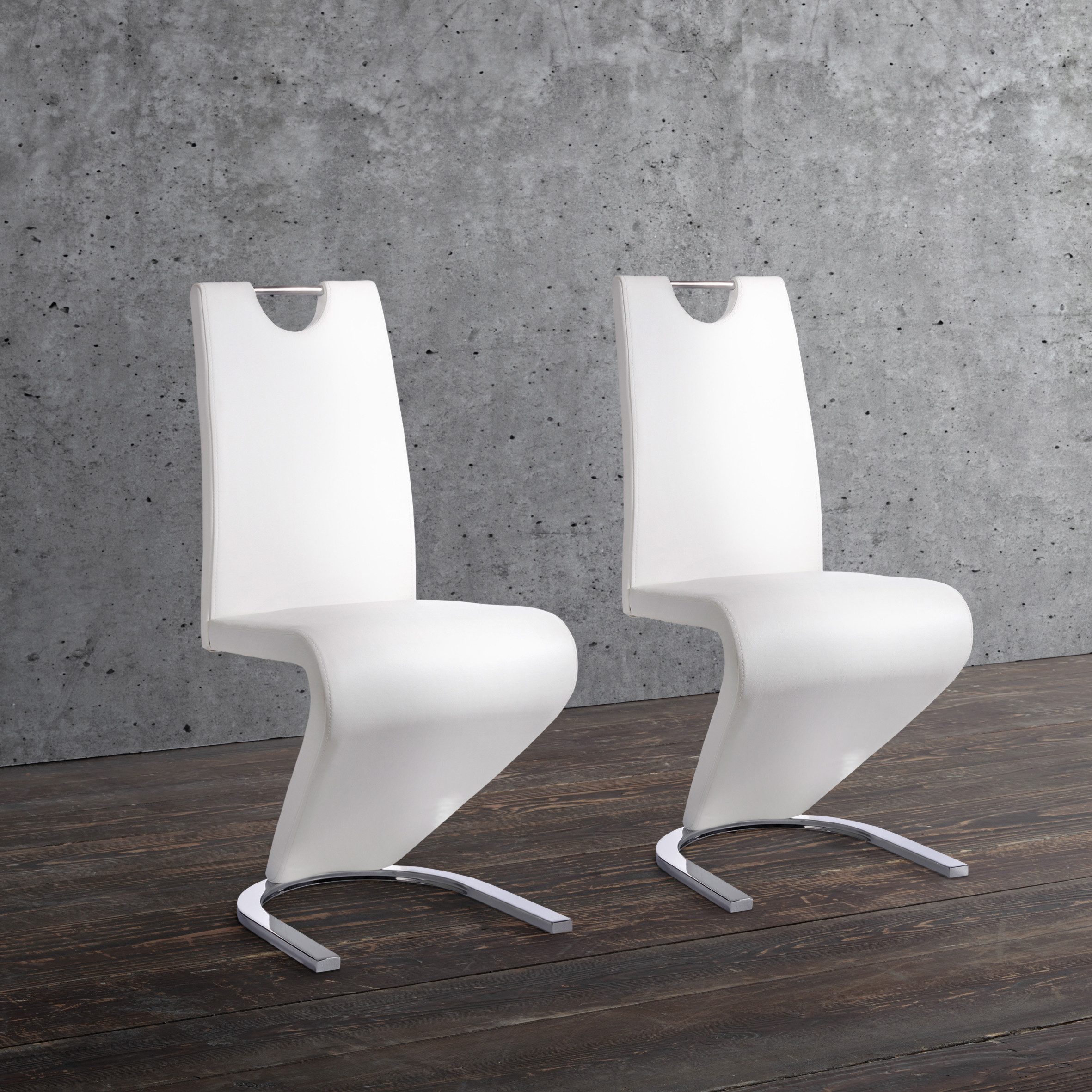 Home affaire Esszimmerstuhl Monza (Set, 2 St), Bezug in Kunstleder, Rückenl günstig online kaufen