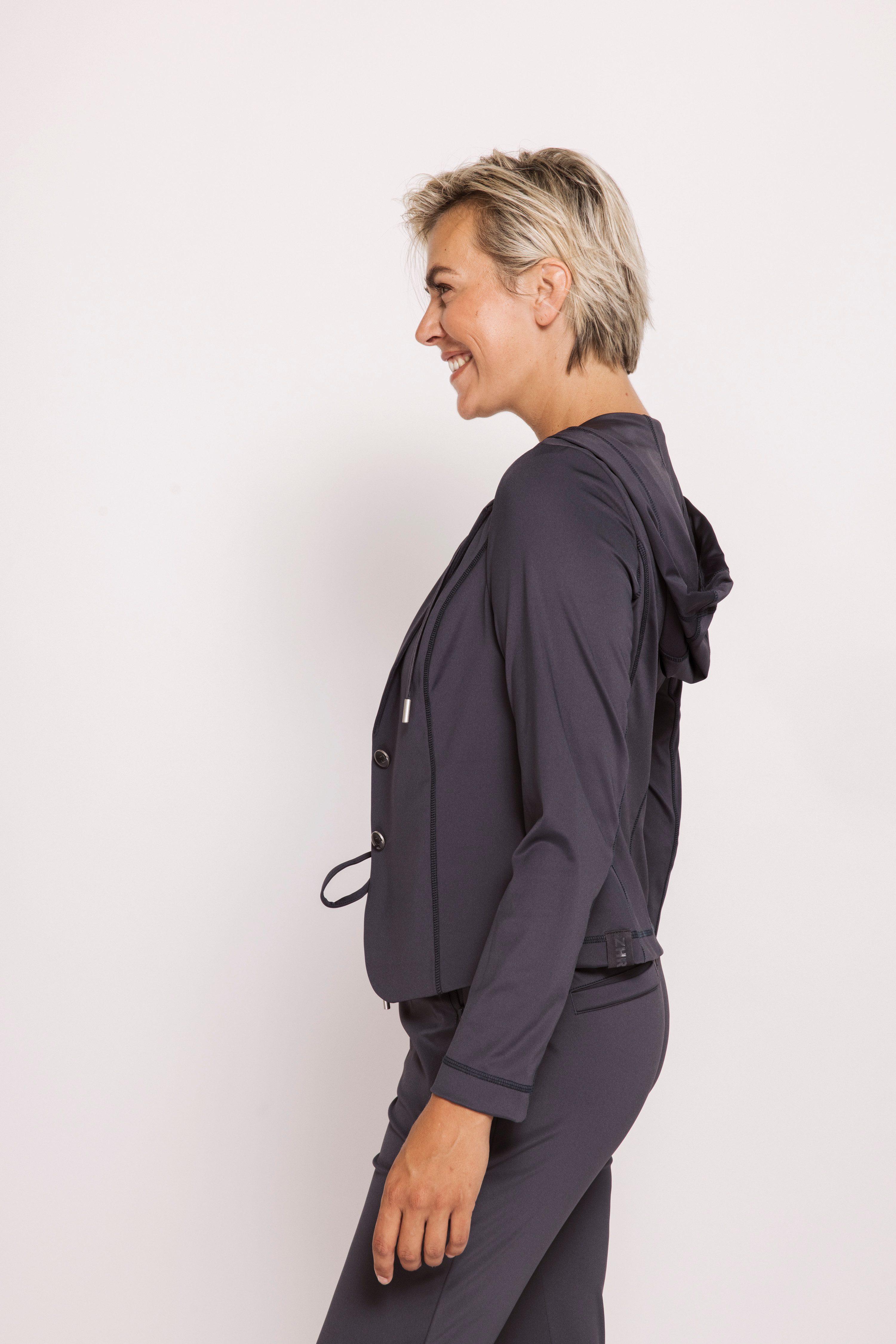 Zhrill Kurzblazer ZHDARCIA Blazer mit Kapuze mit Reverskragen/Kordelzug und günstig online kaufen