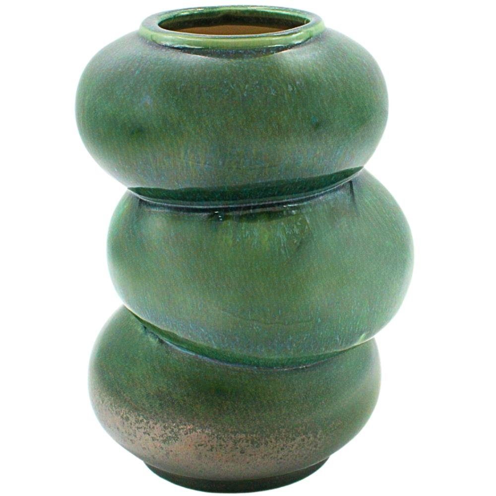 Vase Porzellan in Größen grün und Dekovase Dekohelden24 verschiedenen Formen