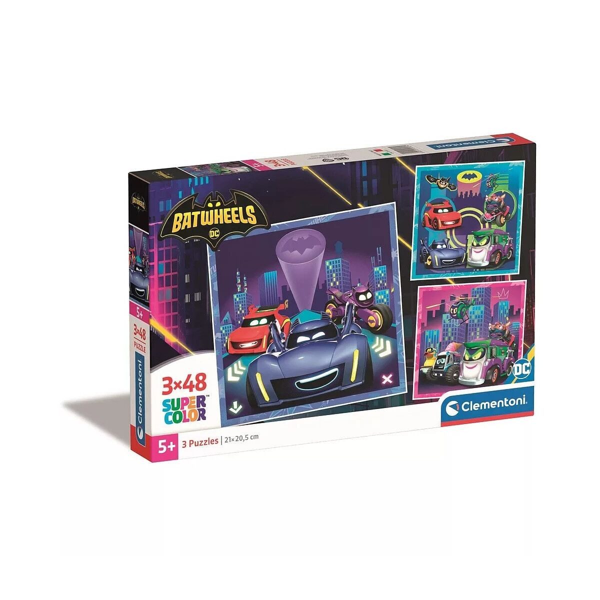 Clementoni® Lernspielzeug Batman Batwheels 3x48 Stück Puzzle Clementoni