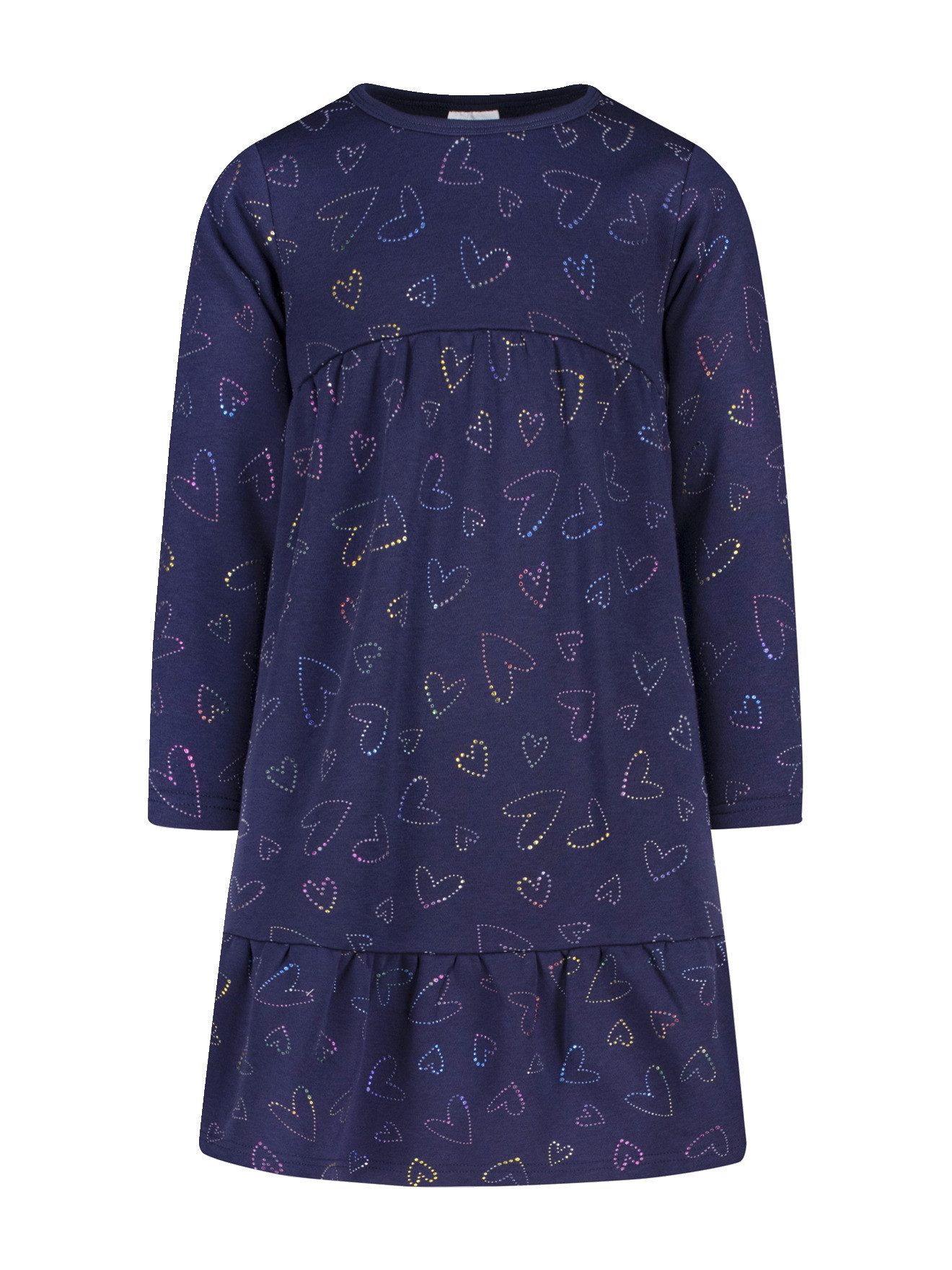 SALT AND PEPPER Minikleid Sweatkleid mit Herzchen-Print Mädchen