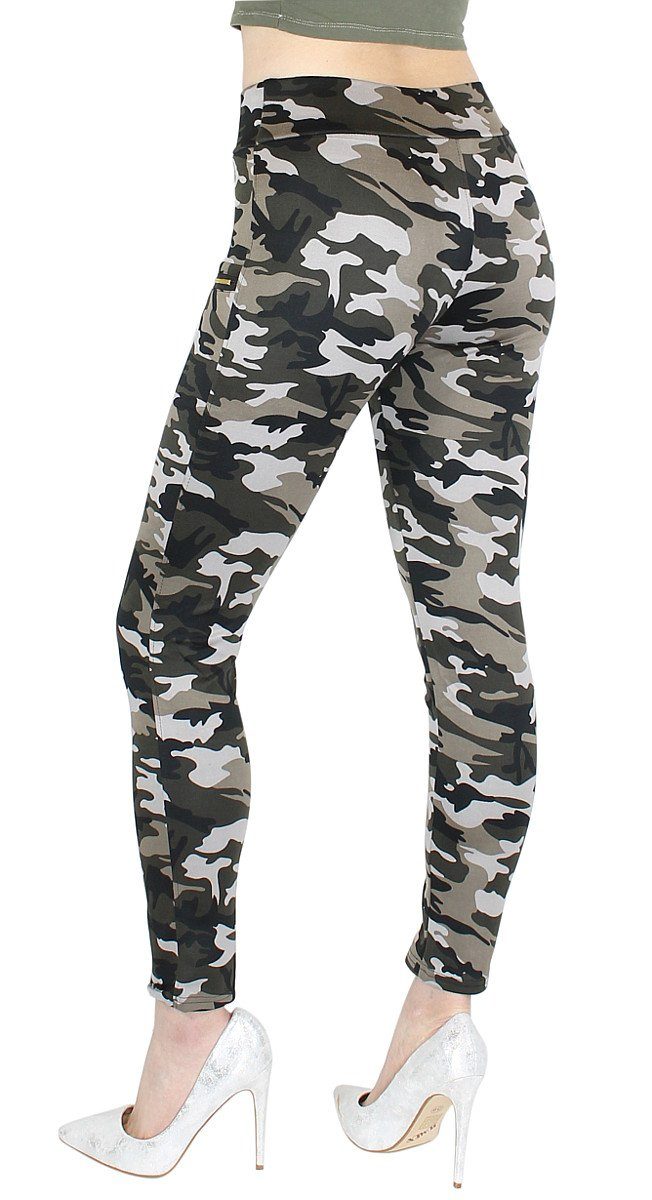 dy_mode Röhrenhose Damen Röhrenhose Treggings Camouflage günstig online kaufen