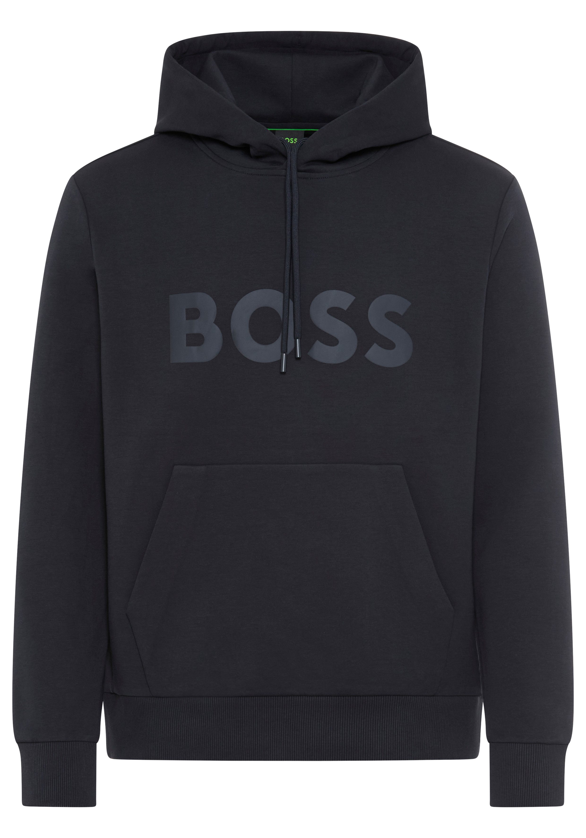 BOSS GREEN Hoodie Soody Regular Fit, Kapuze mit Kordel, Kängurutasche, Logo-Druck