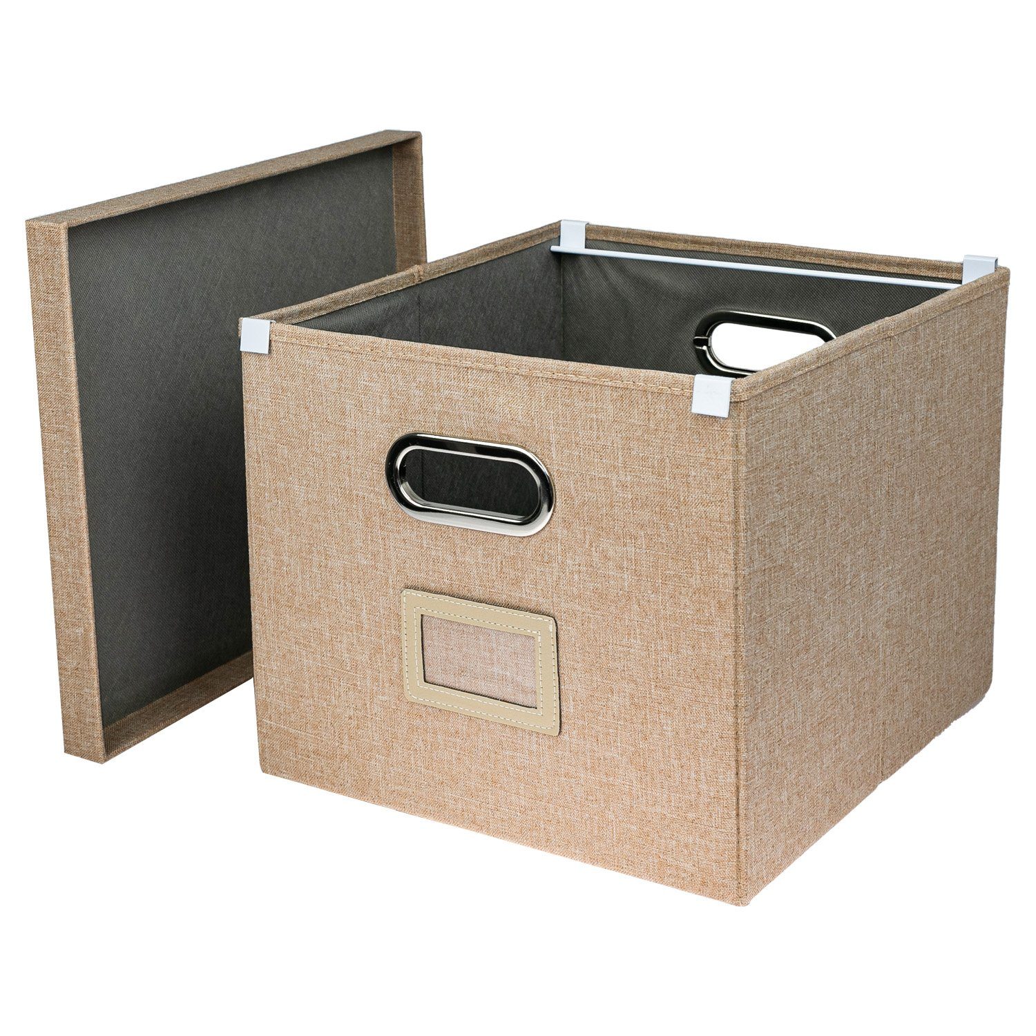 HMF Allzweckkorb dekorative faltbare Aufbewahrungsbox, praktischer Dekokorb für Kallax Regal, 33x37,5x28 cm