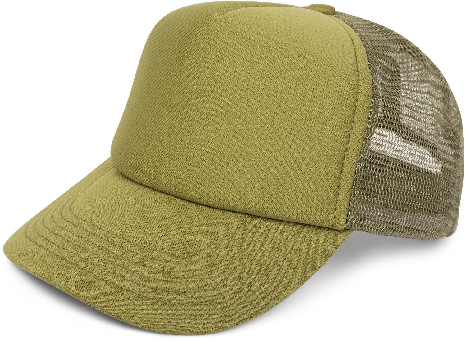 styleBREAKER Trucker Cap (1-St) 5-Panel Mesh Cap Oliv