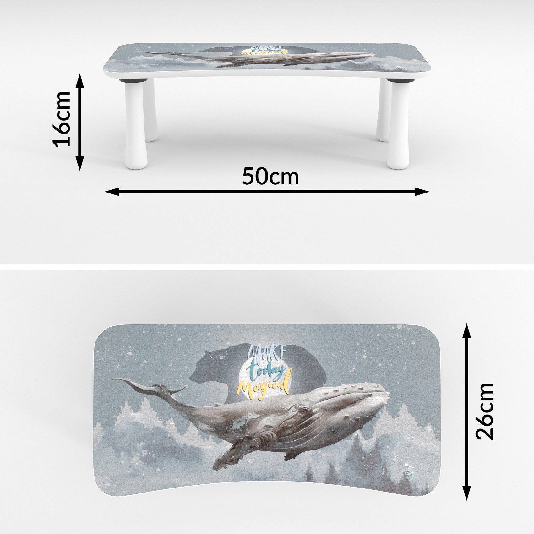 ANRO Tritthocker PopCorn Kindermöbel aus Holz mit Motiv (5 St), Spannendes Kindermotiv Polar Grau