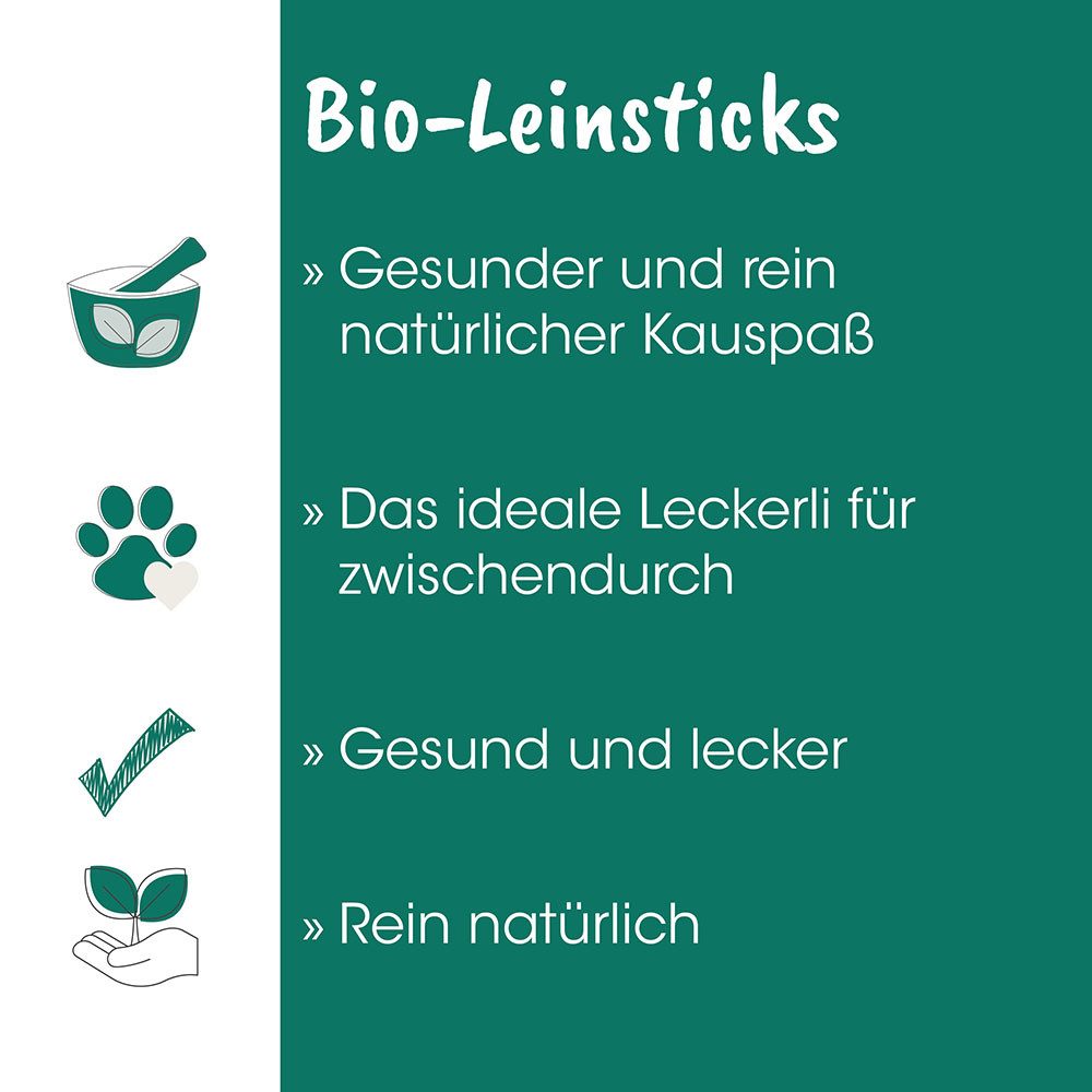 cdVet Fit-Hap Bio-Lein-Sticks, Snack für: Pferde, Hunde, Das ideale Leckerli für zwischendurch, perfekt portionierbar