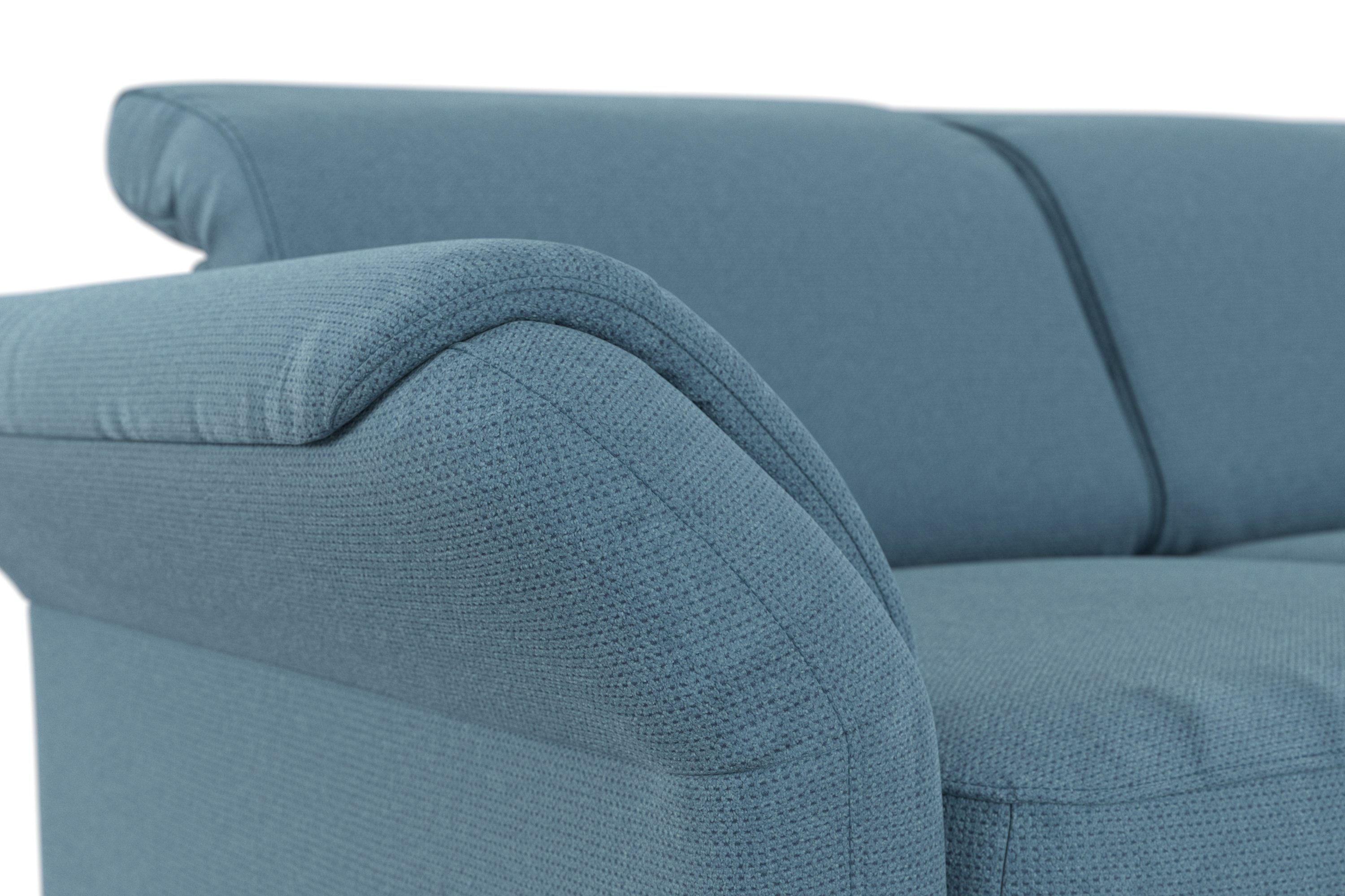 sit&more Ecksofa Apulia, und Armteilverstellung Bettfunktion, und Bettkasten wahlweise Kopf