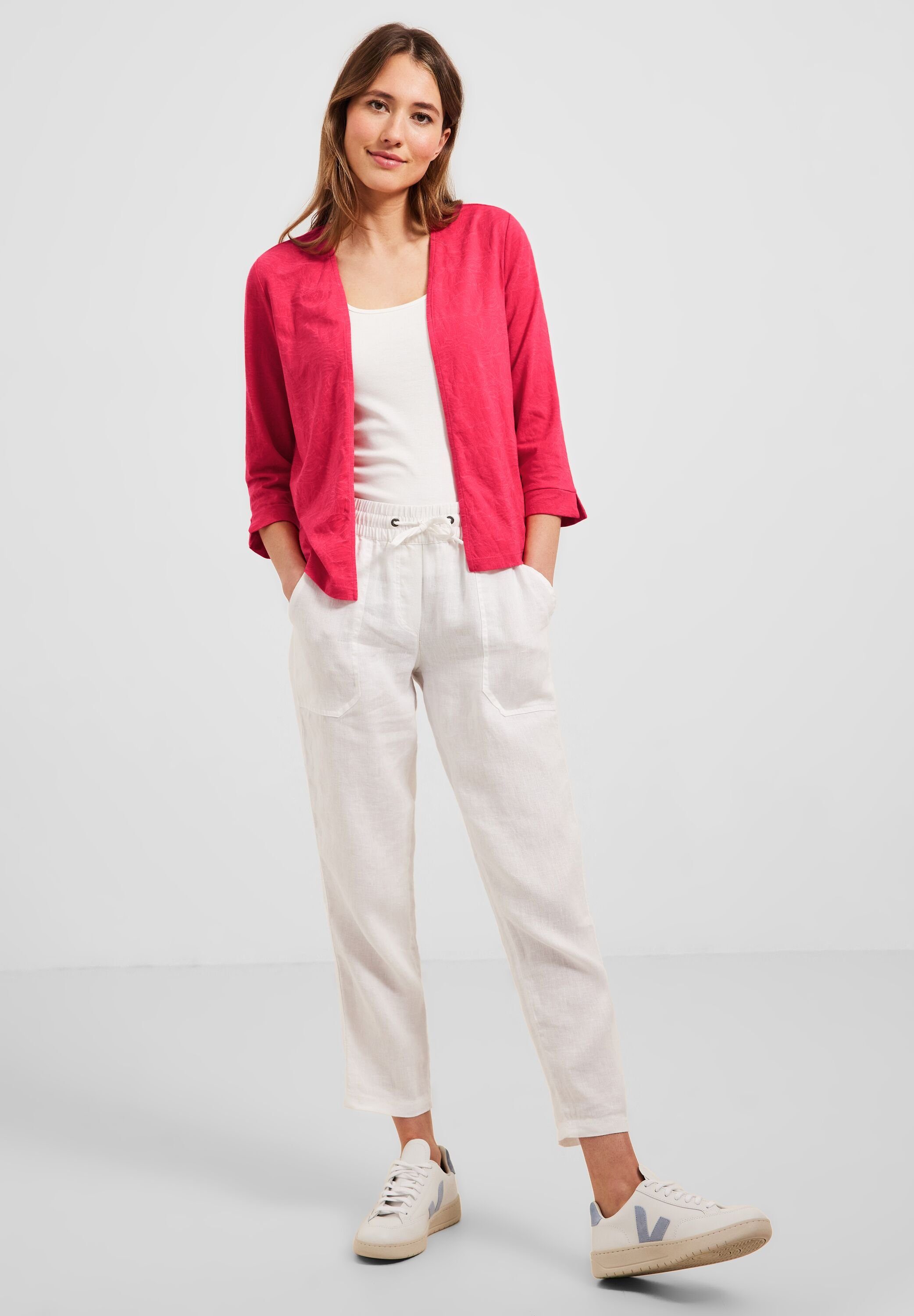 burn red Shirtjacke aus strawberry Feinstrick out Cecil