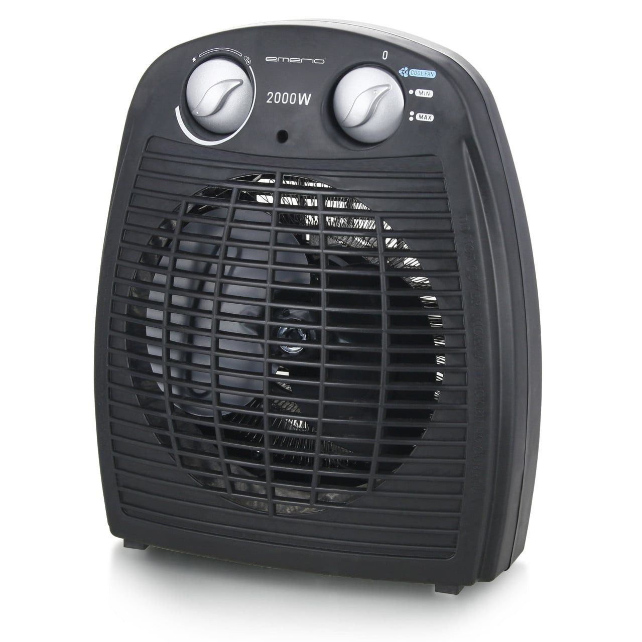 Emerio Heizlüfter 2000 Watt 2 Heizstufen, Thermostat,schwarz