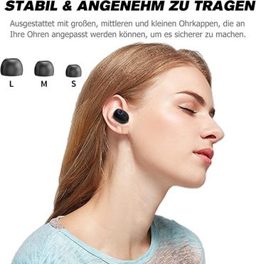 Xmenha Ergonomisches Design In-Ear-Kopfhörer (Genießen Sie klaren, ausgewogenen Klang und aktive Geräuschunterdrückung für ungestörten Musikgenuss und klare Anrufe., Aktiver Geräuschunterdrückung, Lange Akkulaufzeit und IPX5 Wasserdicht)