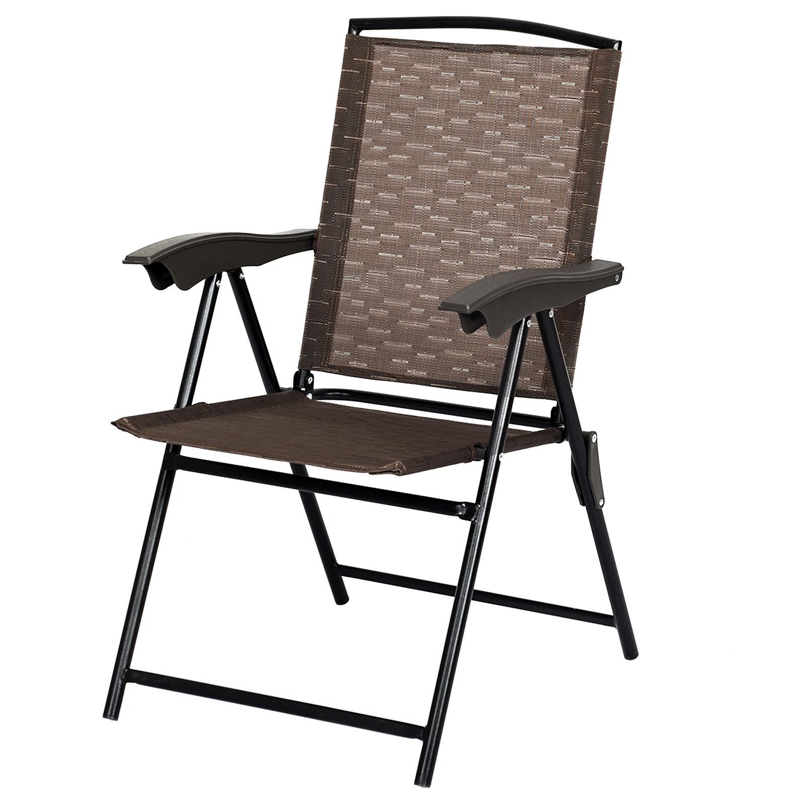 KOMFOTTEU Klappstuhl Terrassenstühle (4er Set), mit verstellbarer Rückenlehne