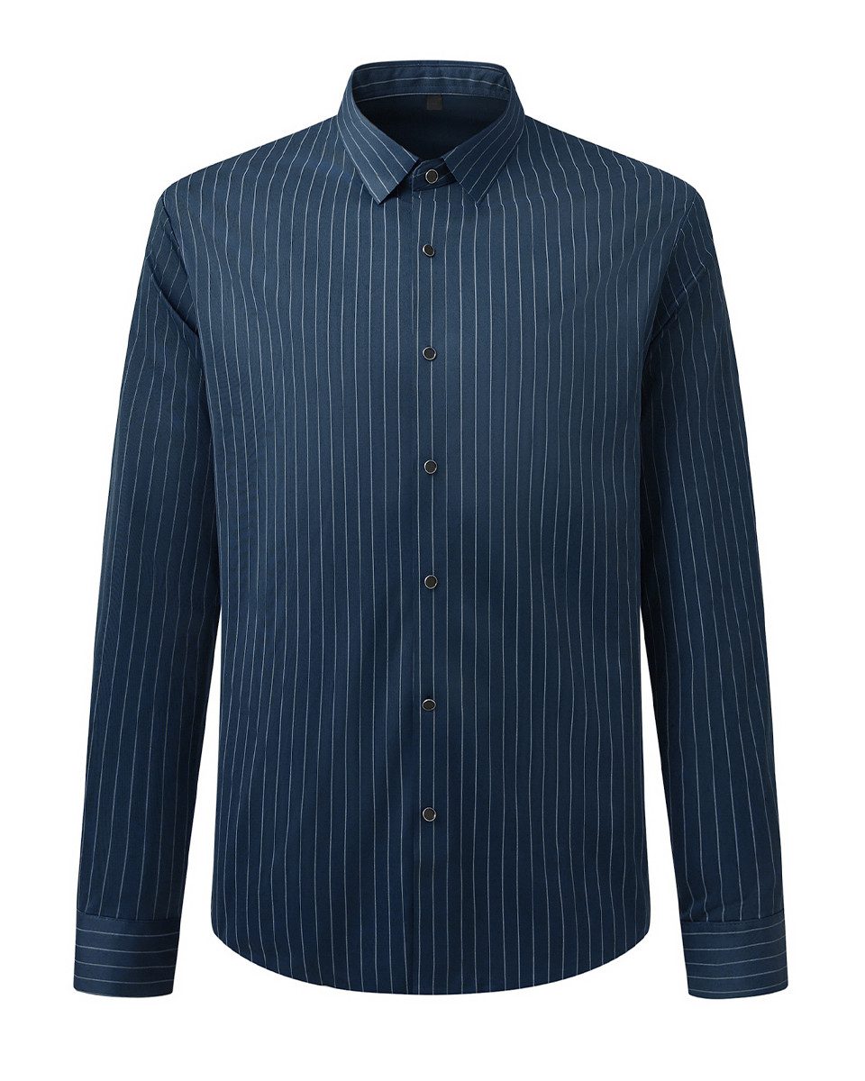 Allthemen Businesshemd Herren langarm Oberhemd aus Stretchmaterial Streifen günstig online kaufen