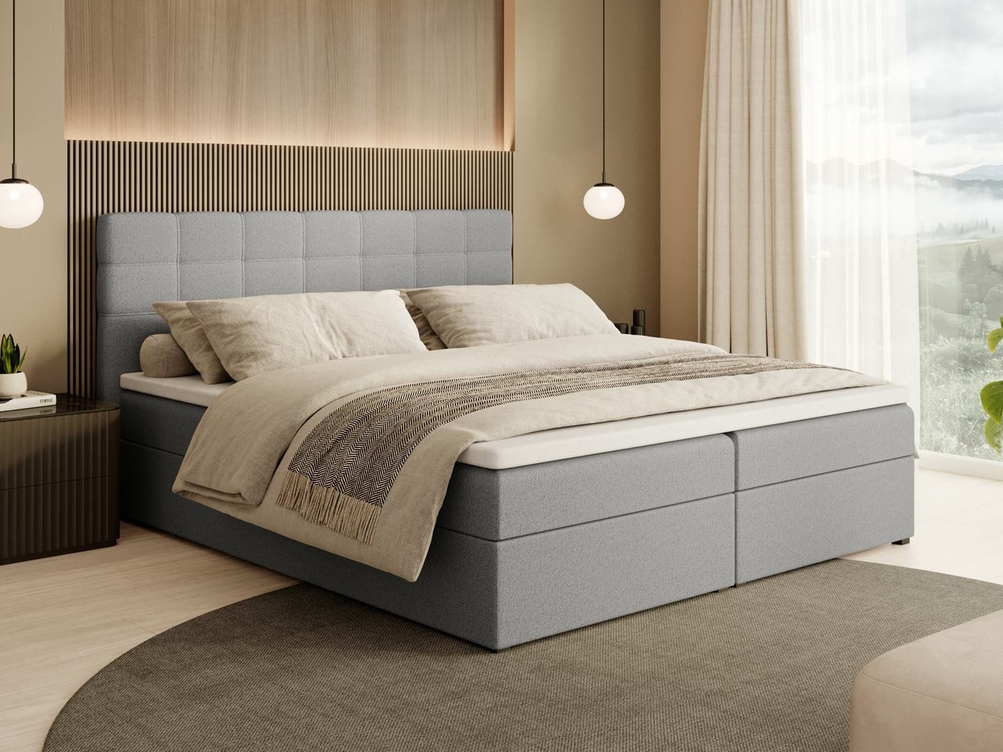 Beautysofa Boxspringbett Kontinentales mit Bettkasten TOPIQ günstig online kaufen