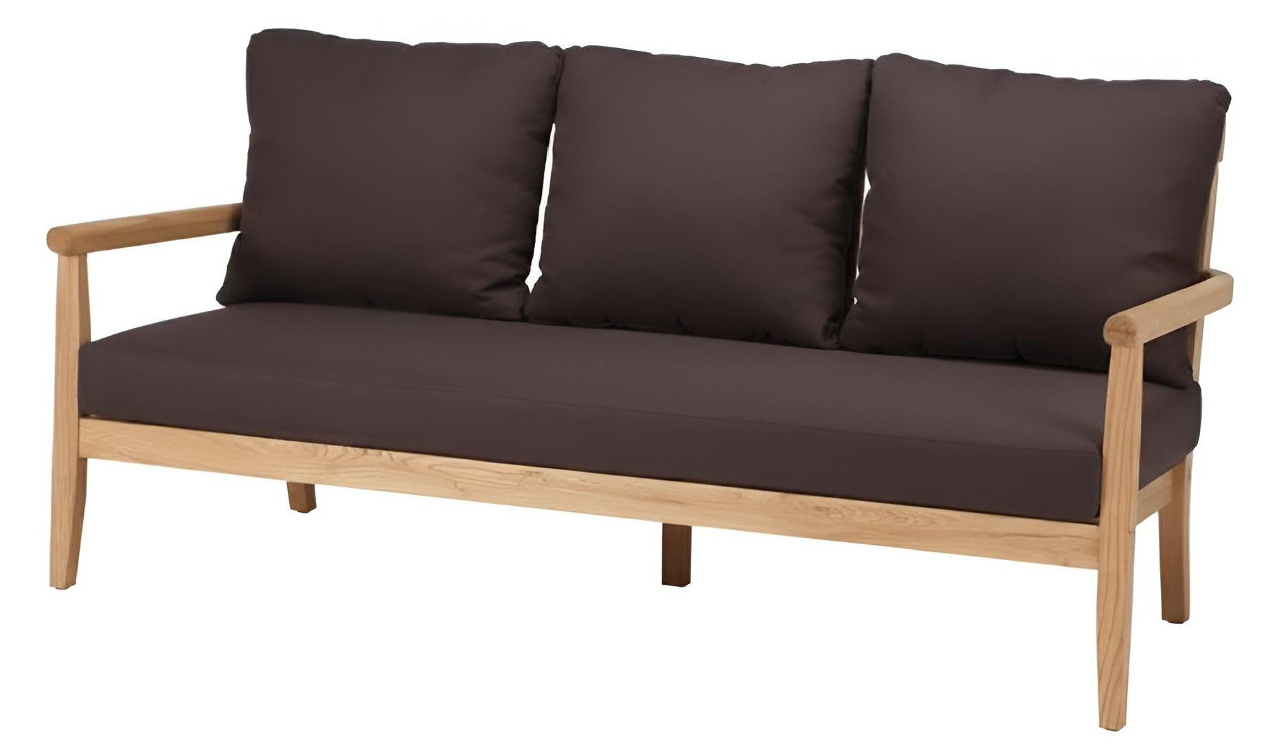Xlmoebel Gartenlounge-Set Braunes 3-Sitzer Stoffsofa im modernen Stil für den Garten, (Gartenlounge-Set, 1-tlg., 3-Sitzer Sofa), Made in Europa
