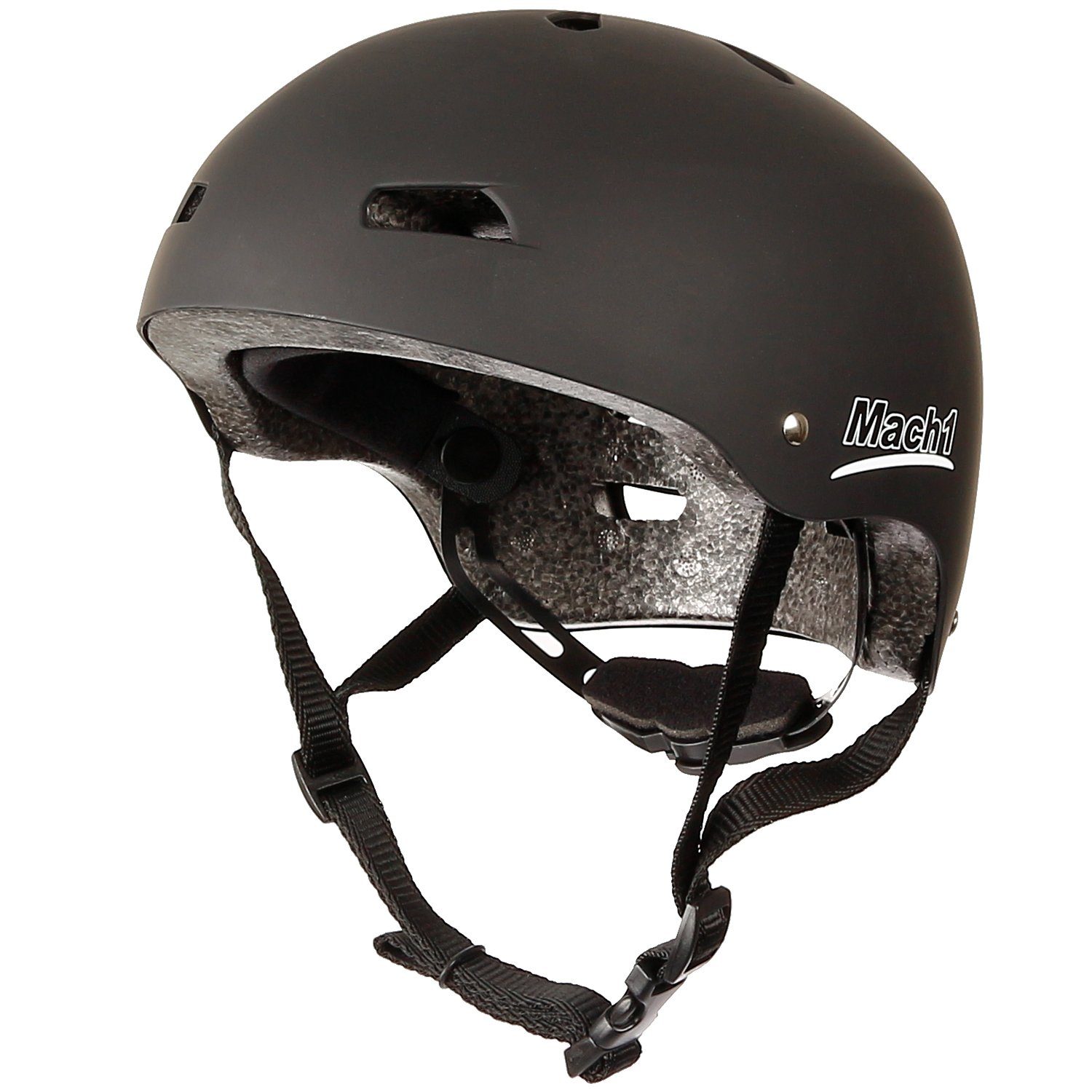 Mach1 BMX-Helm Mach1 Skaterhelm schwarz-matt Grösse - S: 50-55 cm Kopfumfang - Kinder Helm für Skater BMX- Fahrrad, Skateboard, Longboard, Inliner Rollschuhe, Fahrradhelm