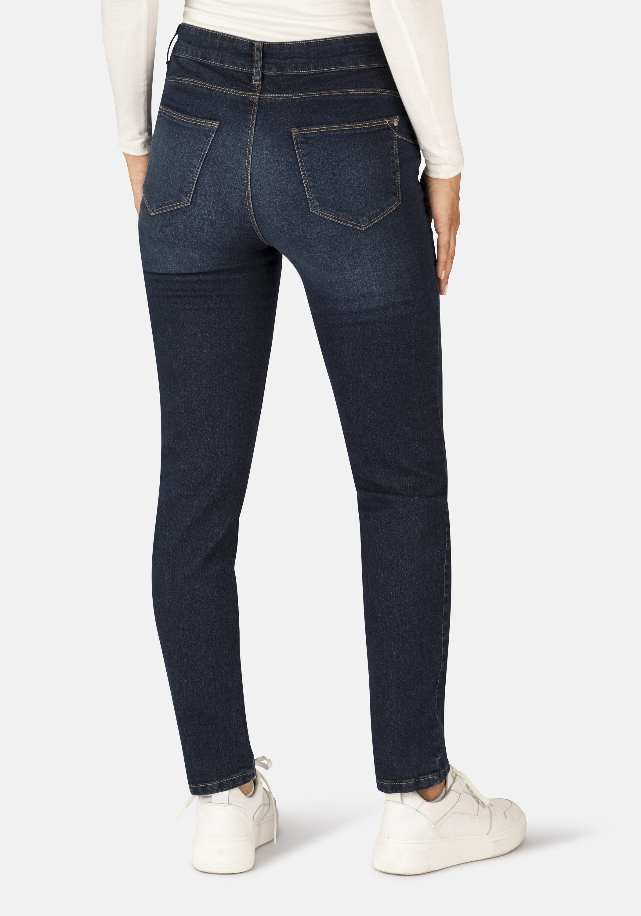 STOOKER WOMEN 5-Pocket-Jeans Milano Denim Basic Magic Shape Fit Jeans Casual Clean Wash Denim Jeans Magic Shape Effekt für Damen