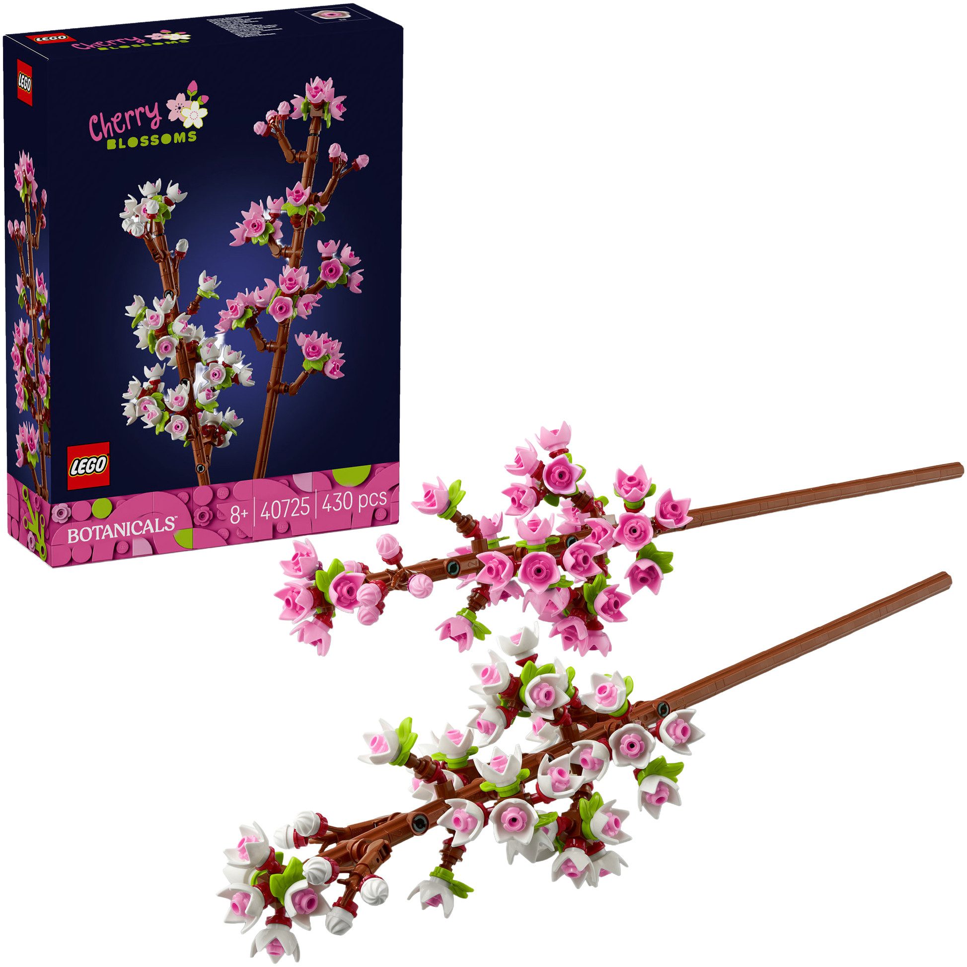 LEGO® Kirschblüten (40725), LEGO Botanicals Konstruktionsspielsteine, (430 St), Made in Europe