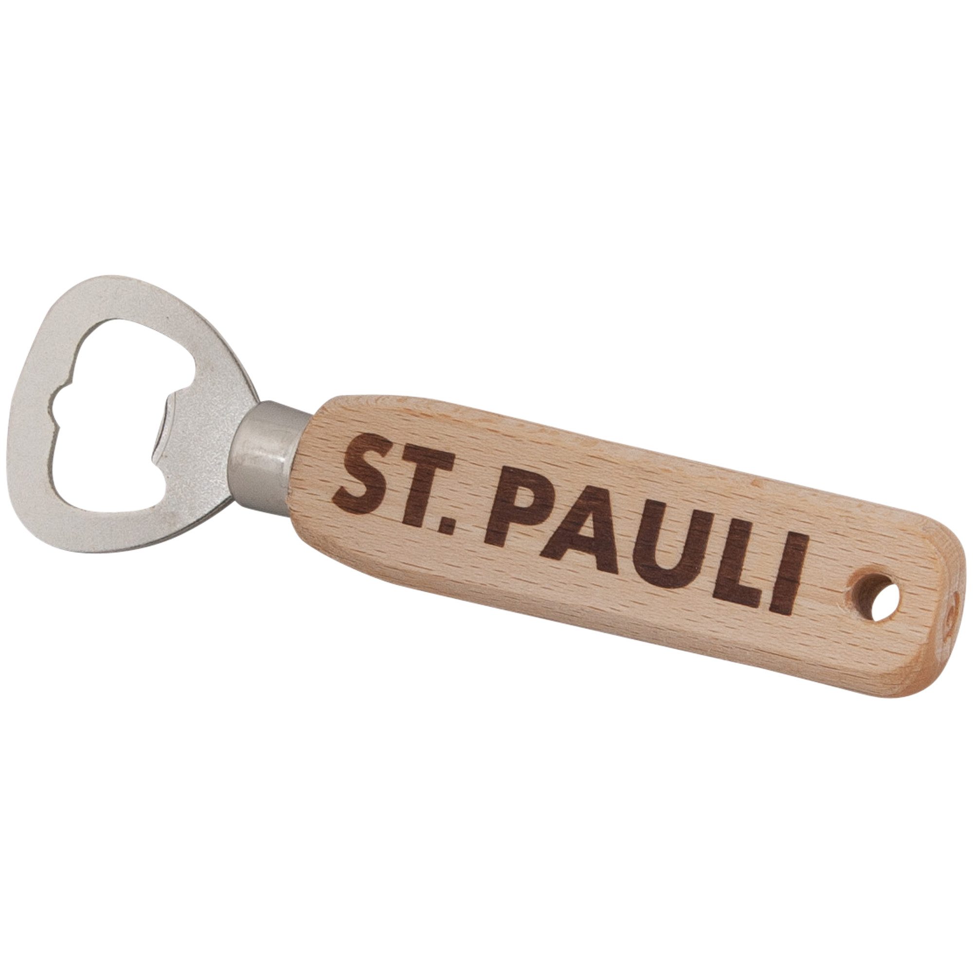 FC St. Pauli Flaschenöffner FC St. Pauli - Flaschenöffner Totenkopf Holz - natur