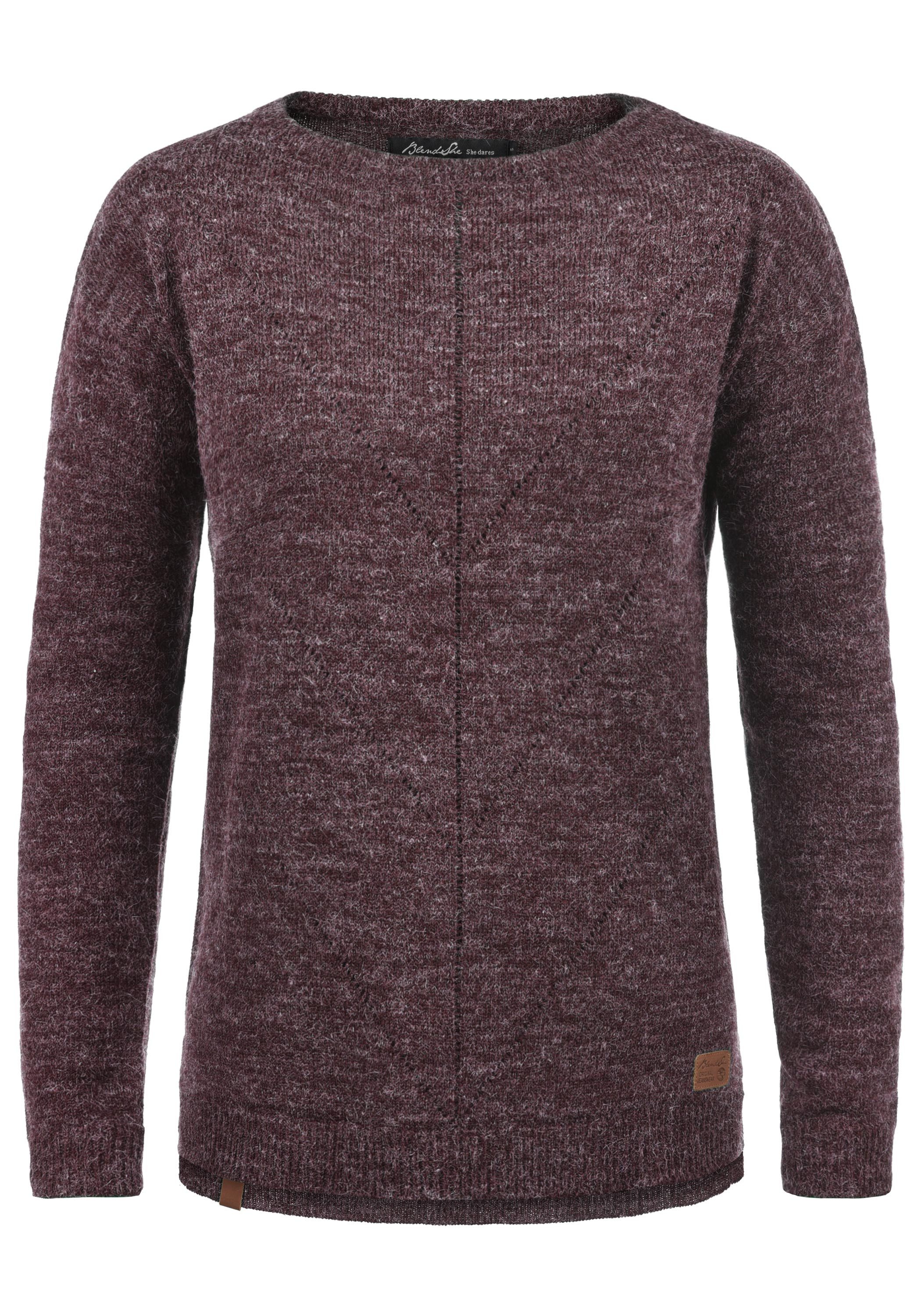 Blend she Strickpullover Nana Strickpulli mit Ajour-Strickmuster