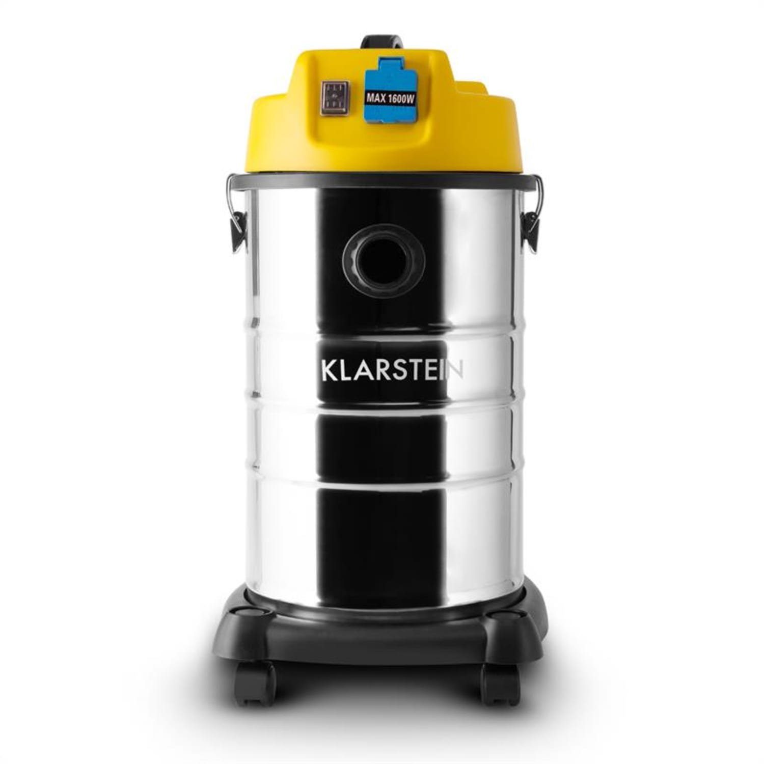 Klarstein Nass-Trocken-Sauger Reinraum Industriesauger, 1400 W, Trocken Nasssauger Industriestaubsauger beutellos Saugwischer Sauger