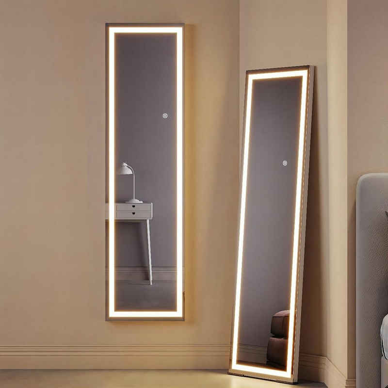 SONNI Ganzkörperspiegel »Ganzkörperspiegel wand led standspiegel Wandspiegel mit LED Beleuchtung,in 3 Farben,BxH:400x1500mm, für Wohnzimmer, Umkleideraume, Schlafzimmer, Friseurladen«