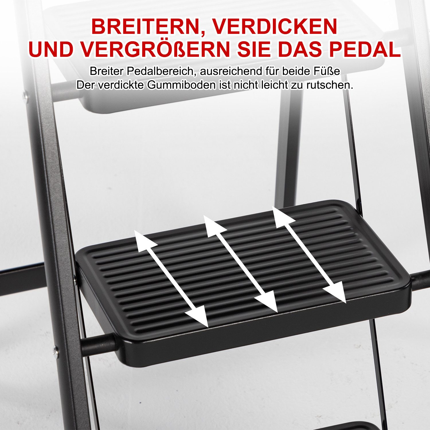 FOXSPORT Stehleiter ARK09, Trittleiter, Haushaltsleiter 3-5 Stufen, Klappleiter, Multifunktionsleiter, Arbeitsleiter klappbar, bis 150 kg, stabil
