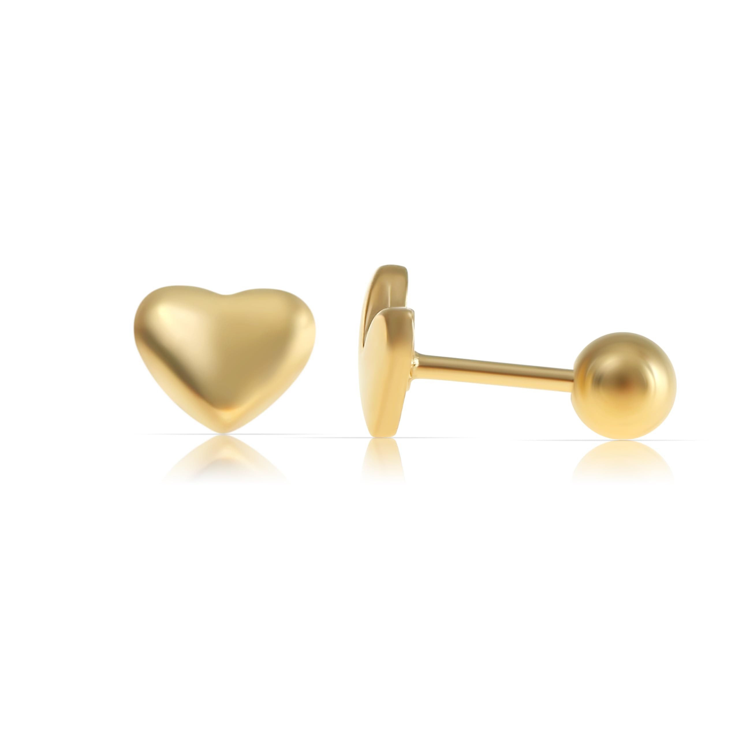 Made by Nami Ohrring-Set in Gold Herz Ohrringe aus Chirurgischem Edelstahl, Wasserfester Schmuck Geschenk für Frauen - Valentinstagsgeschenk