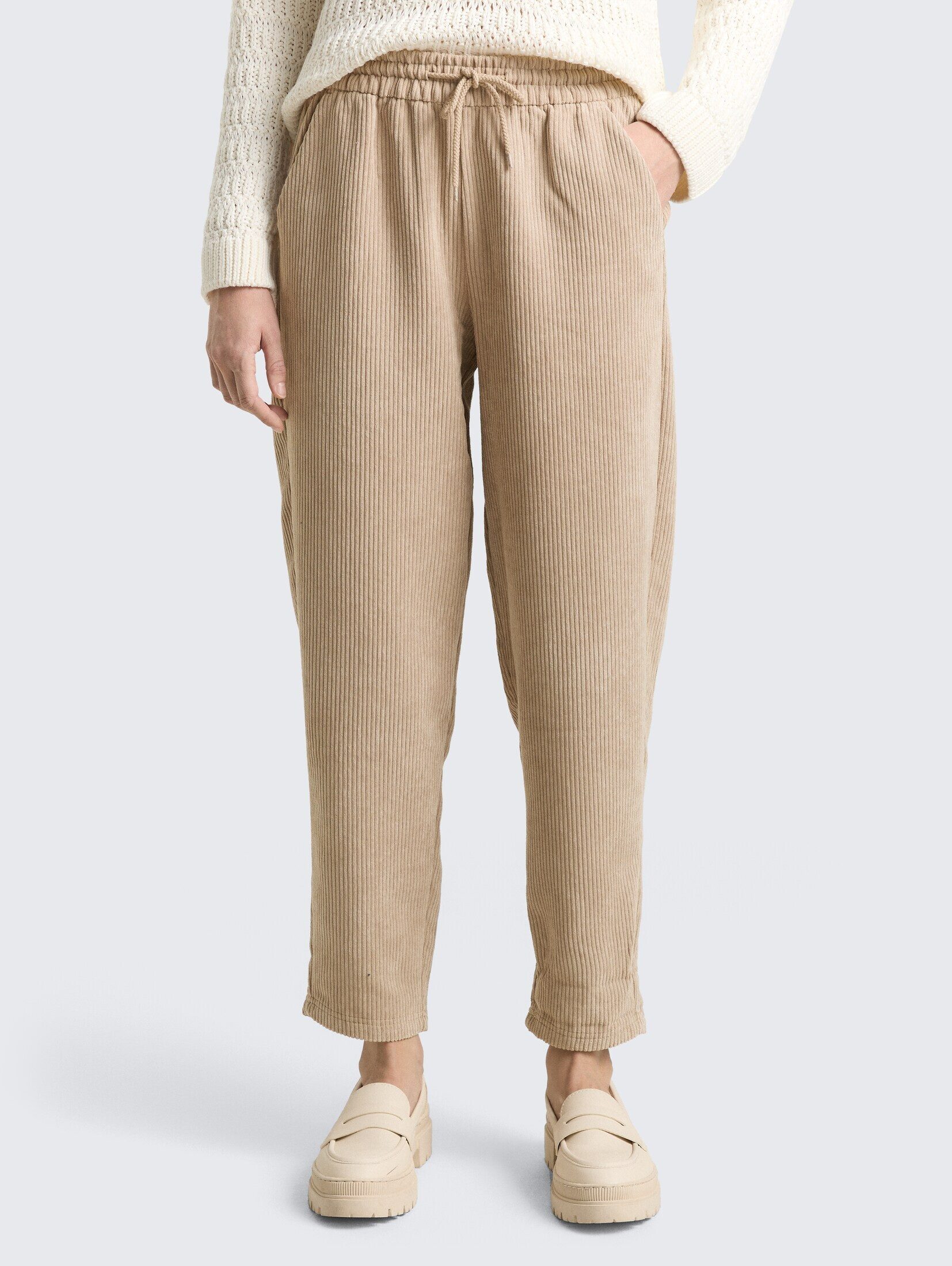 TOM TAILOR Denim 7/8-Hose Hosen & Chino Cordhose mit Kordelzug