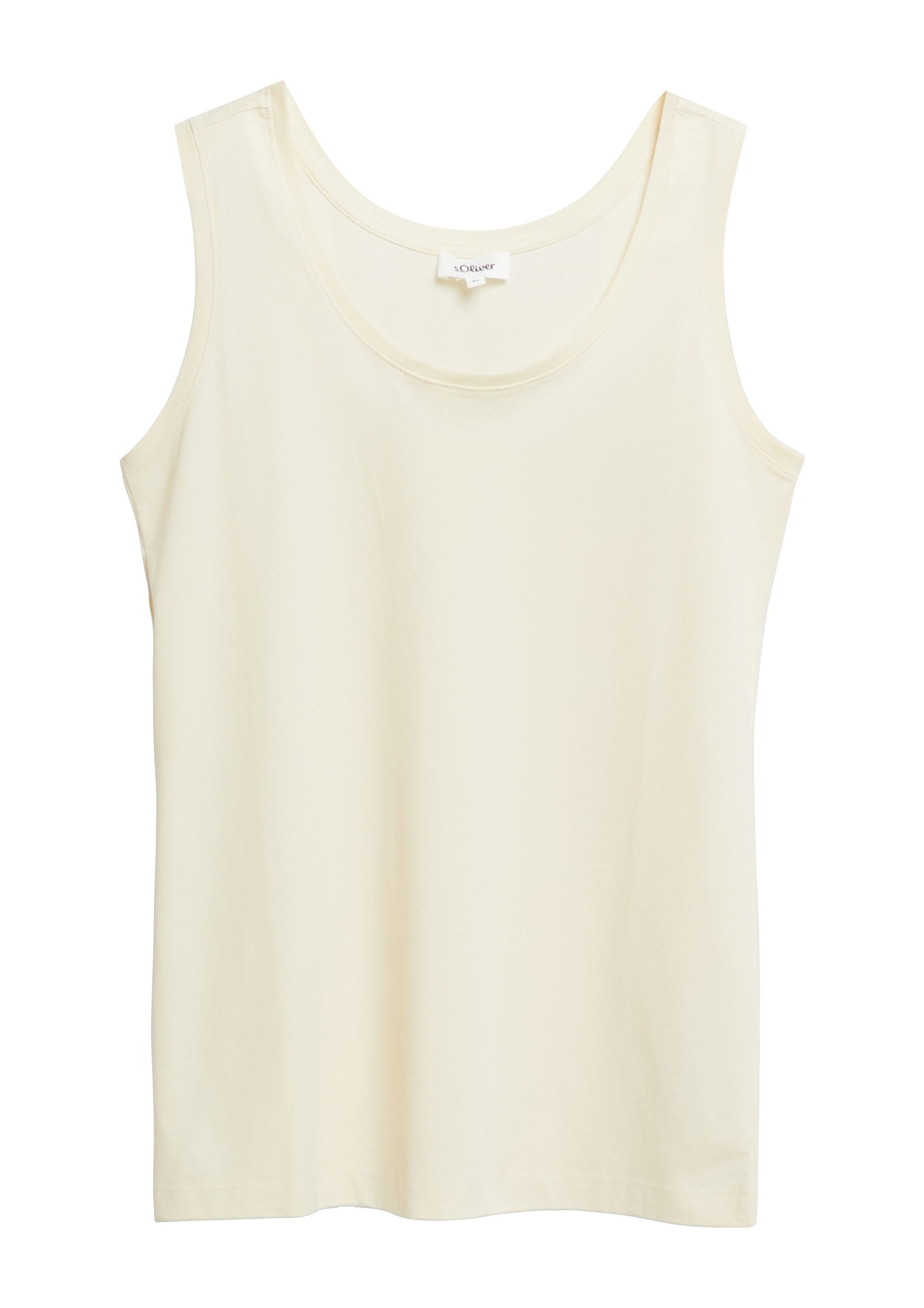 s.Oliver Muskelshirt T-Shirt Tanktop aus Baumwollmix