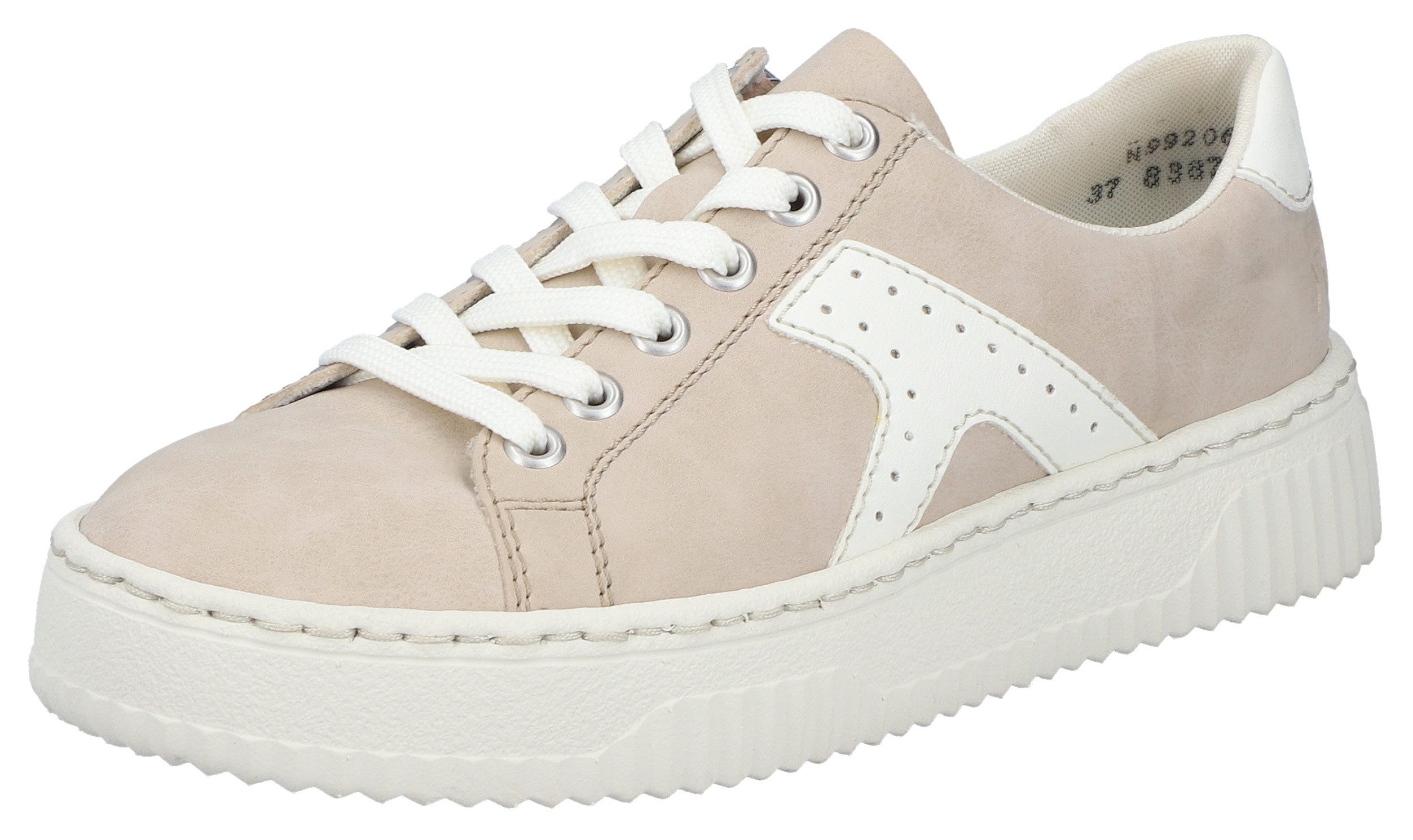 Rieker Plateausneaker Schnürschuh, Halbschuh, Freizeitsneaker mit modischer Plateausohle