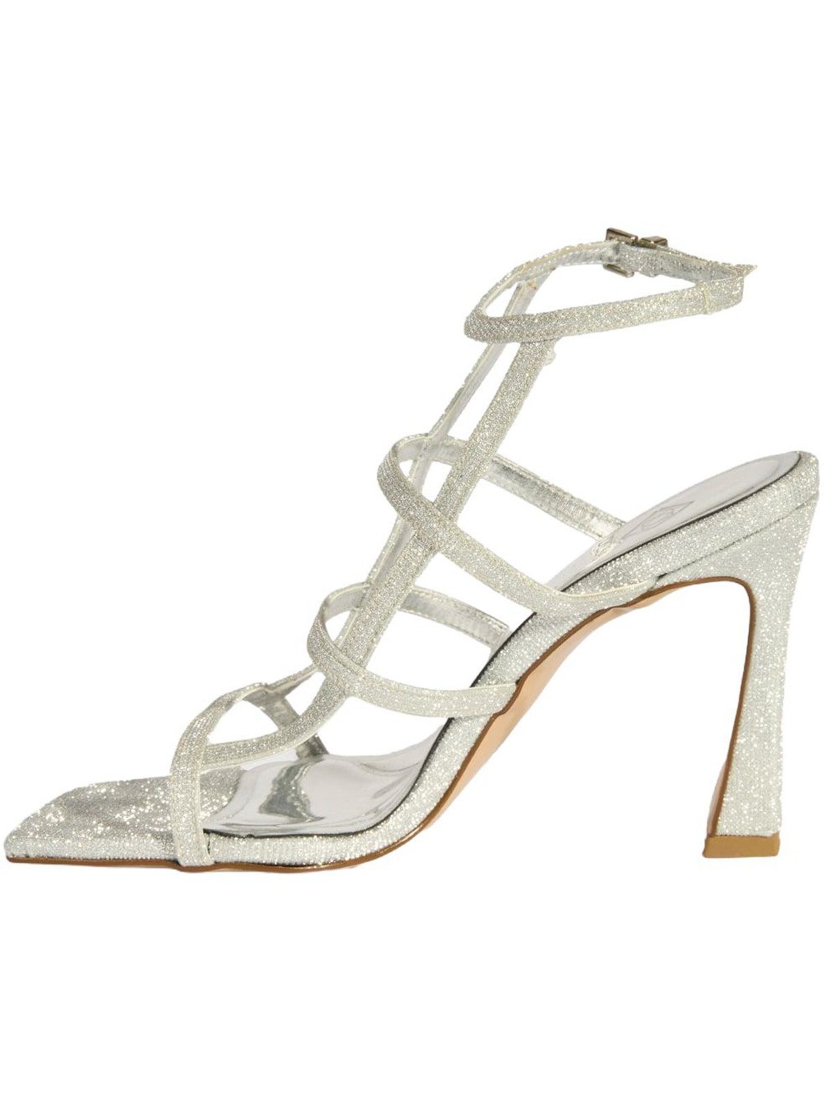 Desa Damen-Peeptoe-Pumps – Obermaterial aus Textil, Futter aus Kunstleder, Sandale
