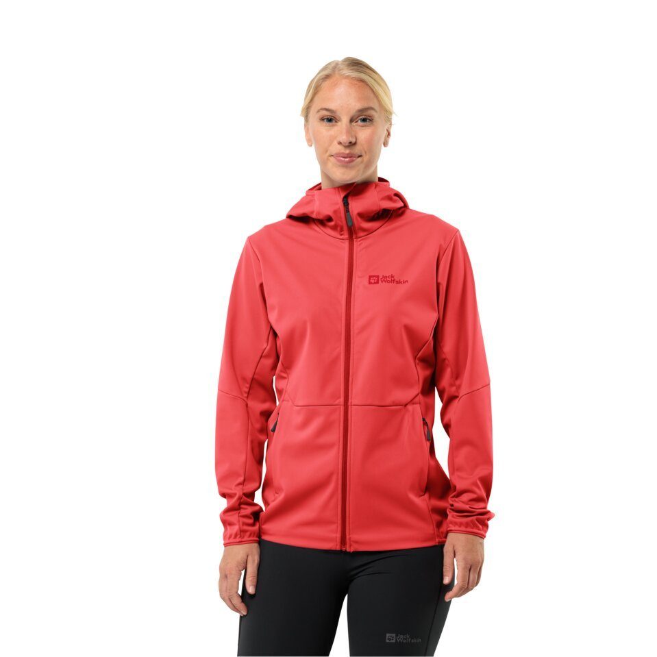 Jack Wolfskin Softshelljacke FELDBERG HOODY W Kapuze: fest mit der Jacke verbunden