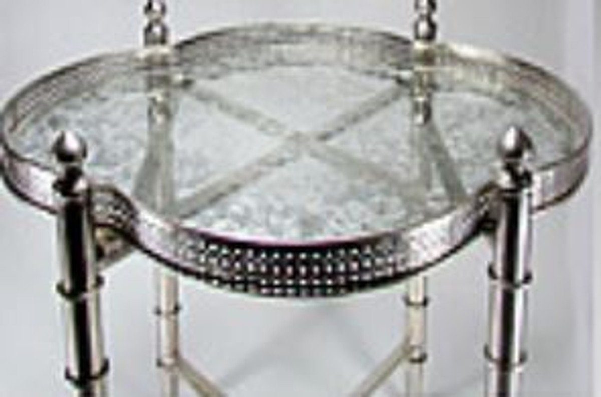 Kollektion 60 - 60 cm Padrino x x Beistelltisch Silber Luxus Beistelltisch Casa 60 H.