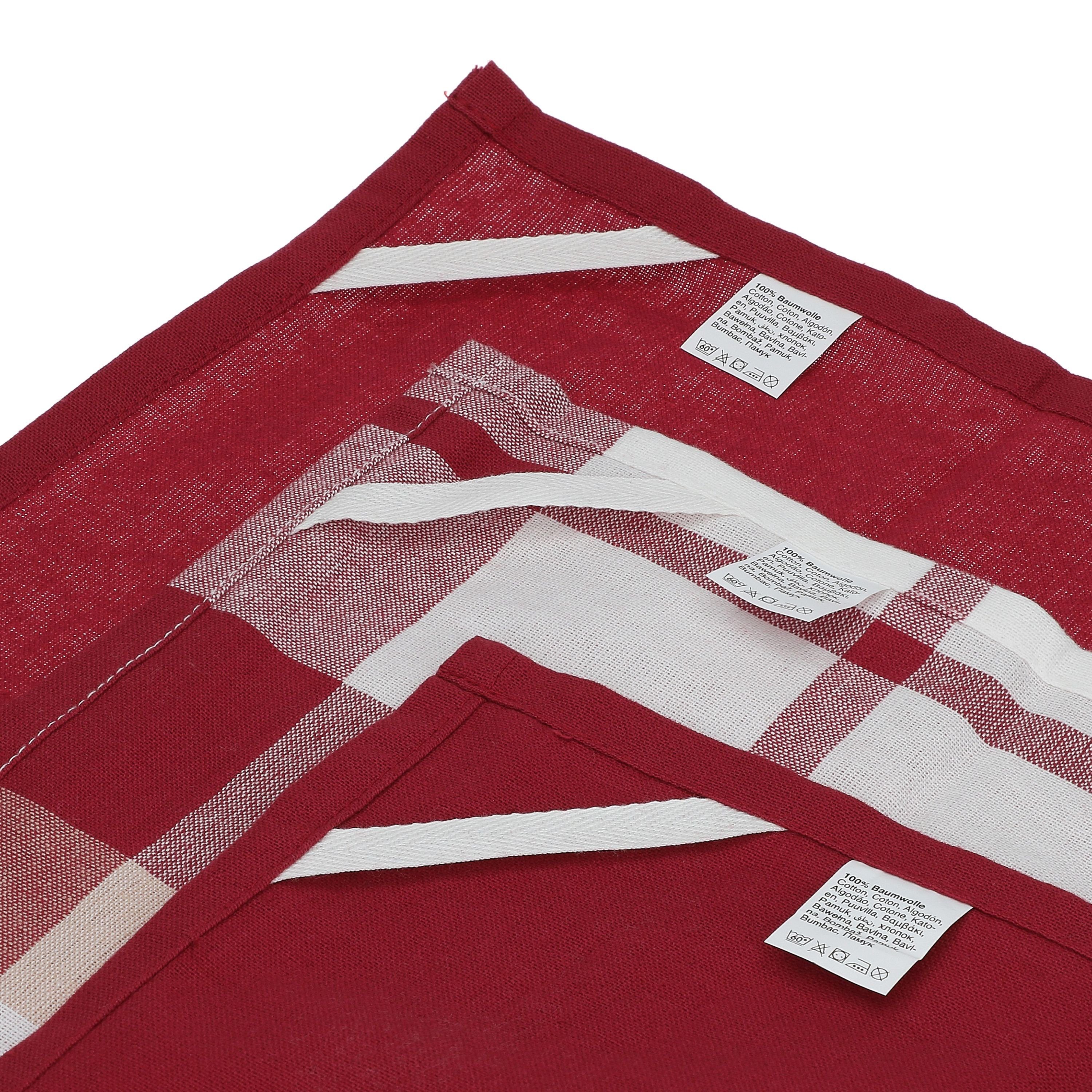 MamboCat Geschirrtuch 3er Set Gisela Rot Geschirrtücher